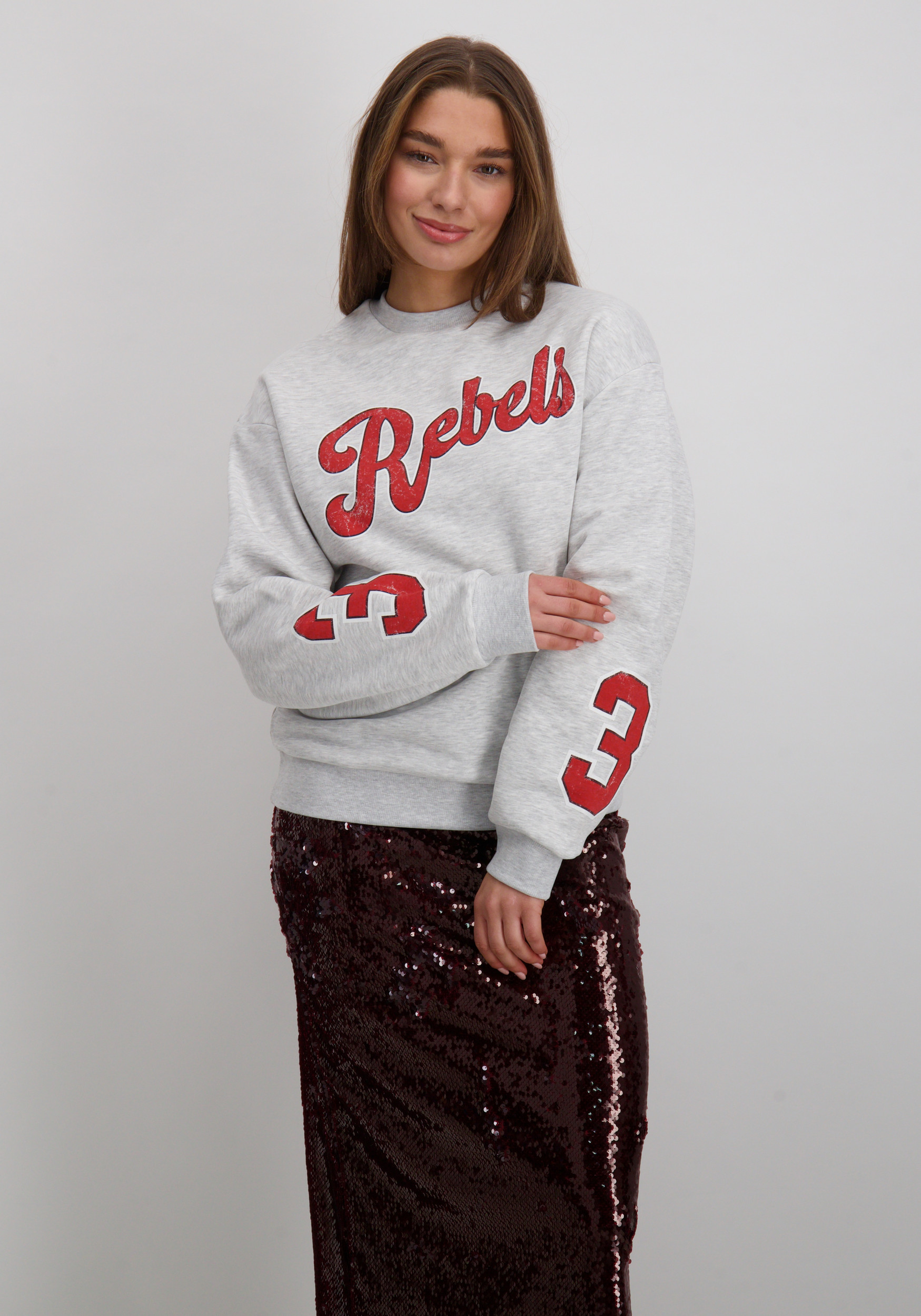 Colourful Rebel Sweater Rebel 33 WS417184 Grijs