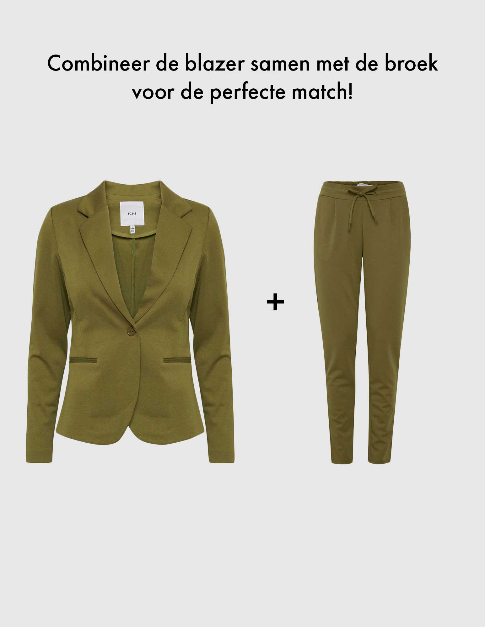 Ichi Blazer Kate 20101801 Olijf Groen