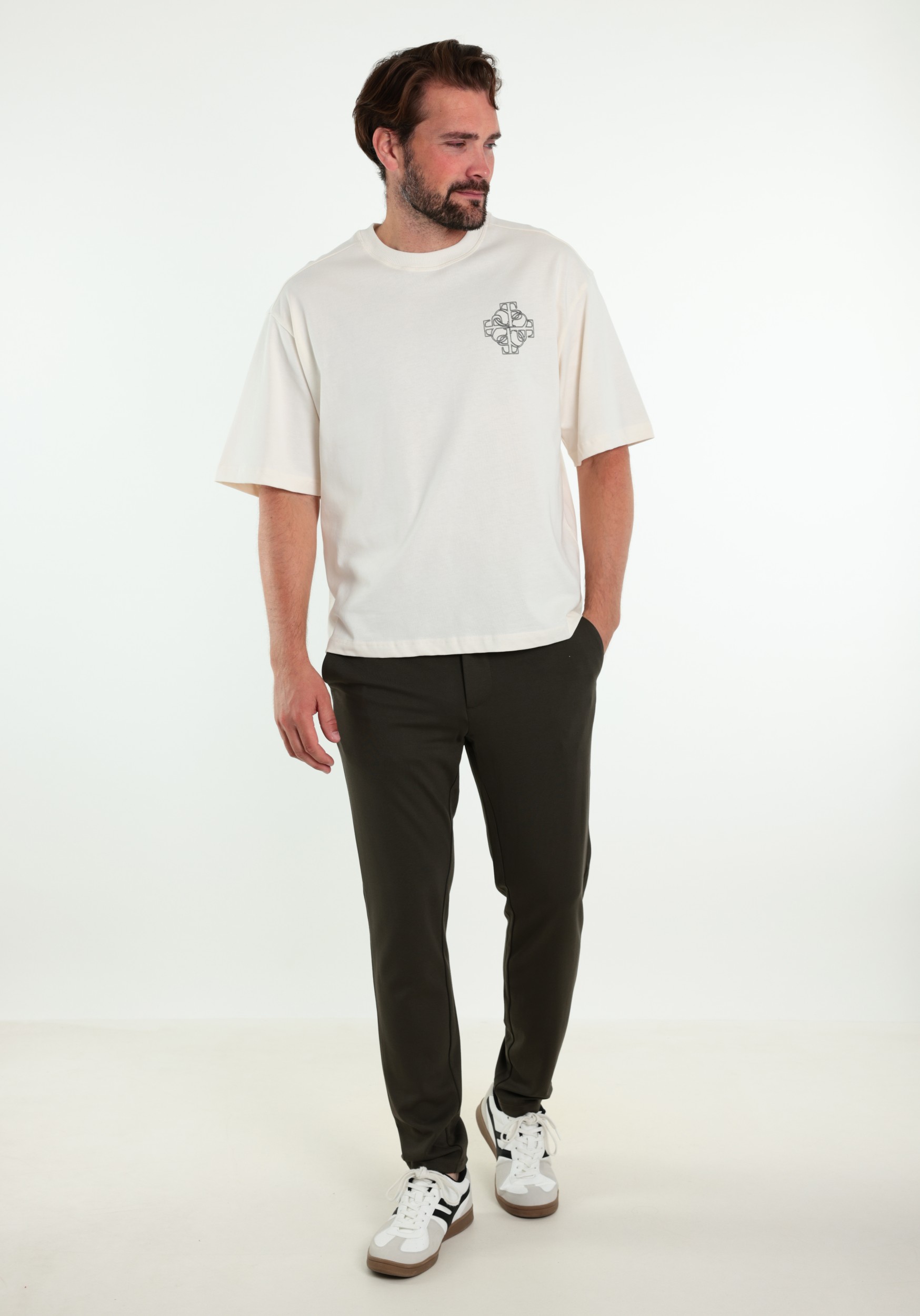 Off The Pitch T-shirt Locket box OTP263016 Wolwit-ecru