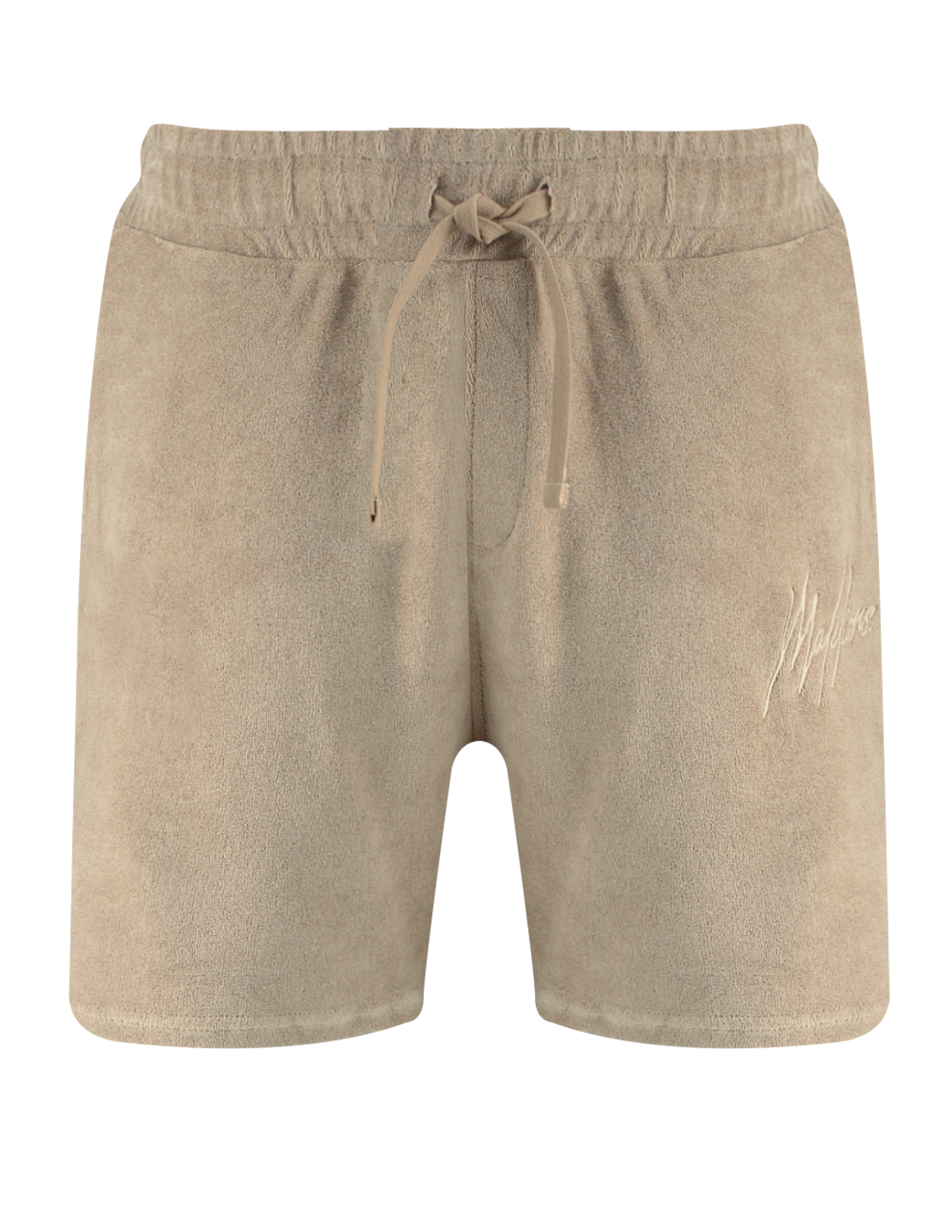 Malelions Short Signature Towweling MM3-SS25-26 Taupe