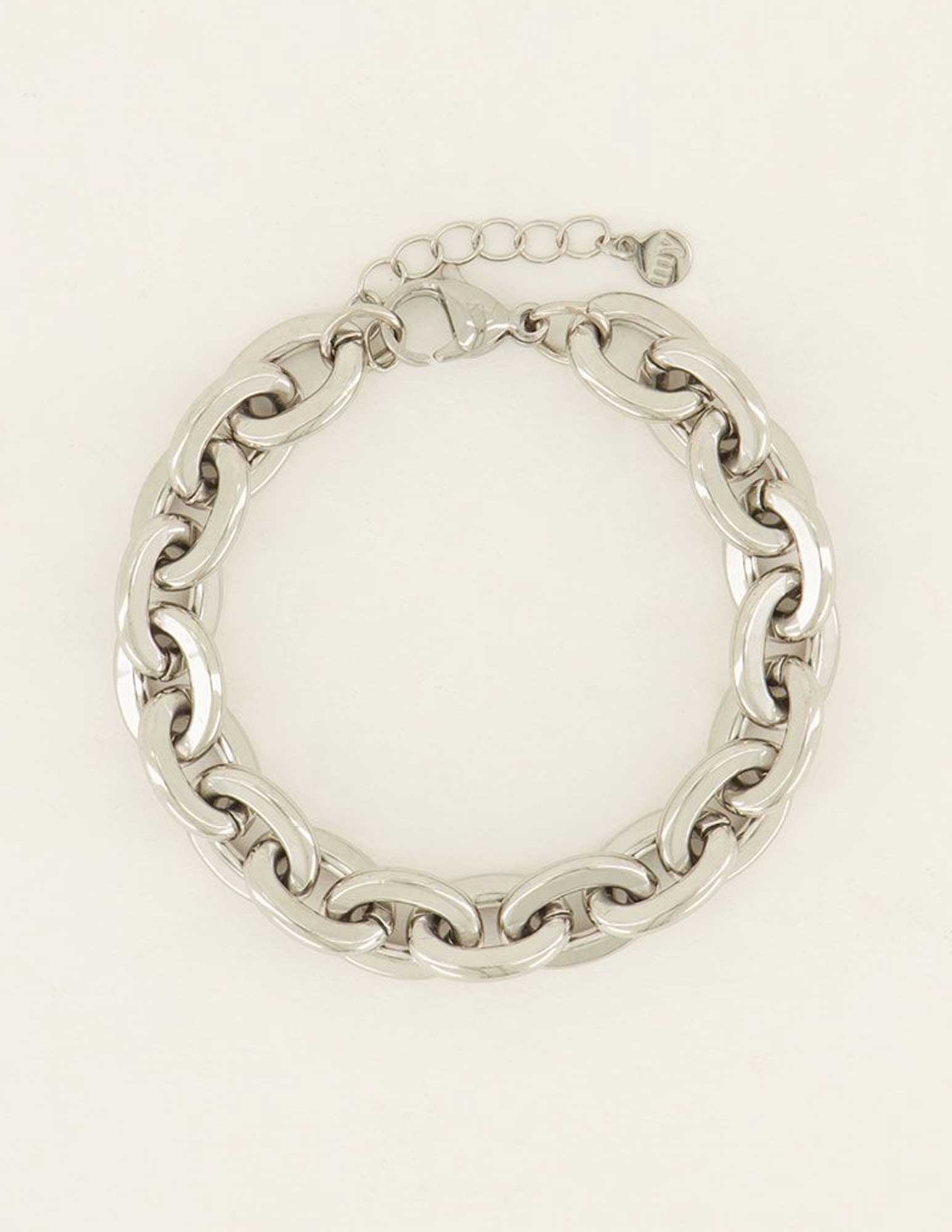 My Jewellery Armband met grove schakels MJ07979 Zilver