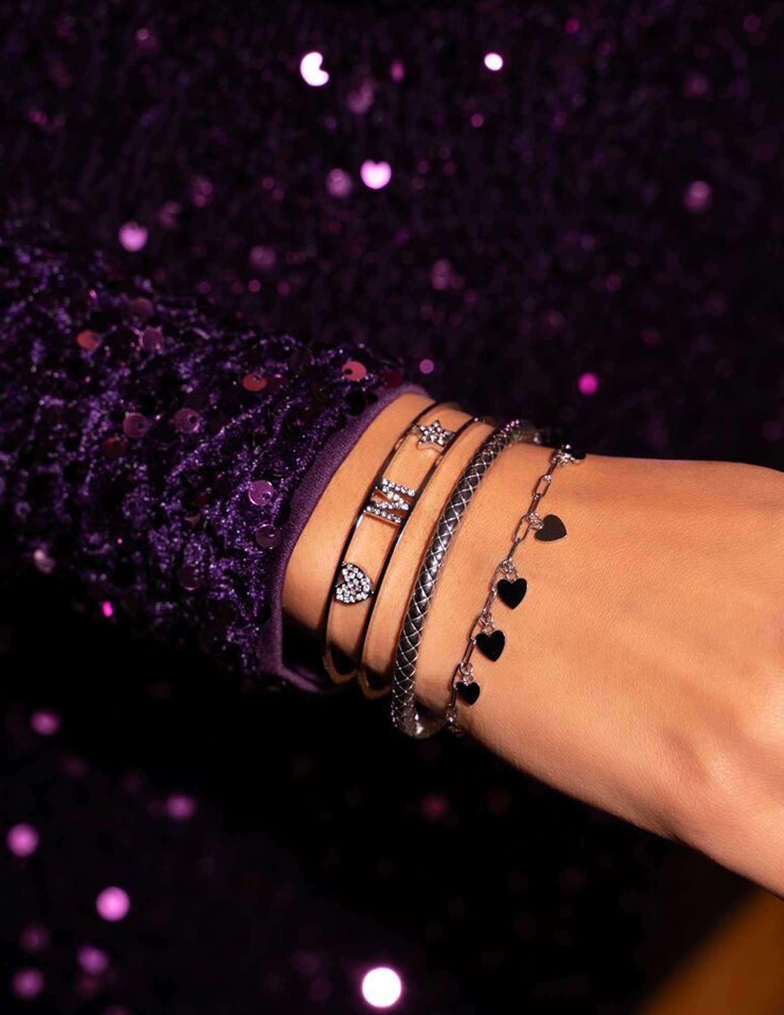 My Jewellery Armband met kleine hartjes MJ09531 Goud