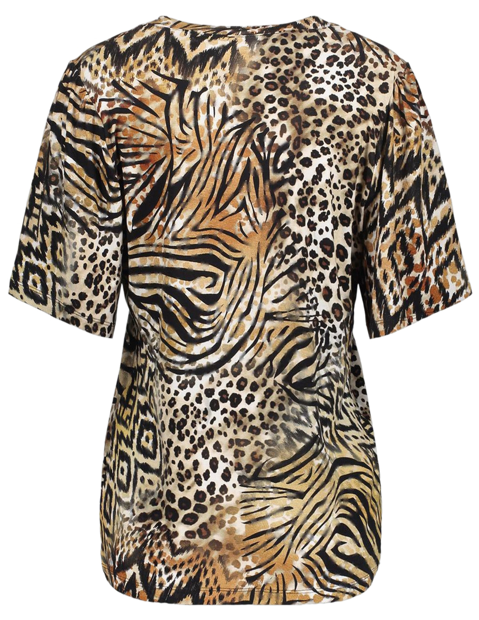 Geisha T-shirt all-over print 52445-60 JAZZ Donker bruin