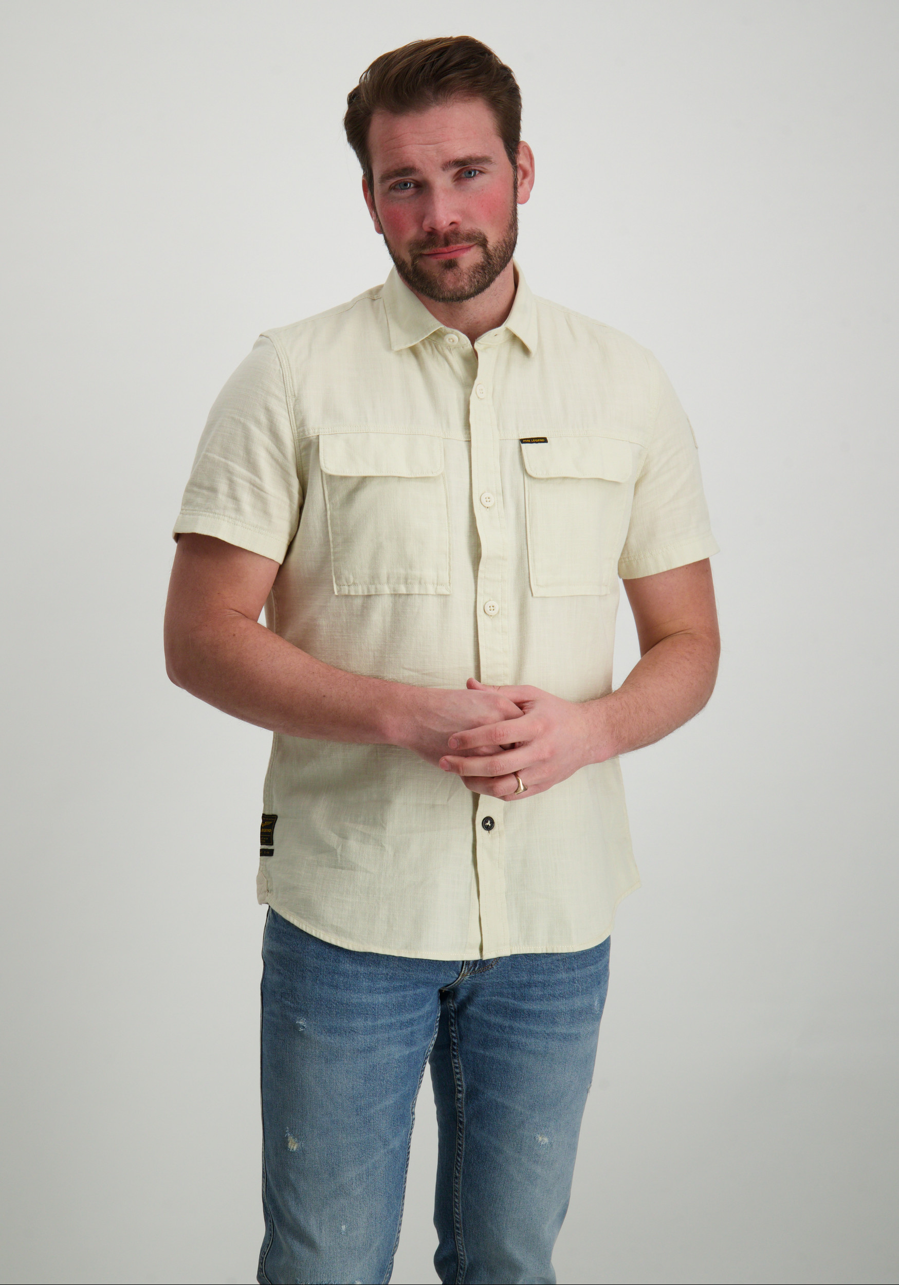 PME Legend Overhemd katoen PSIS2503242 Beige