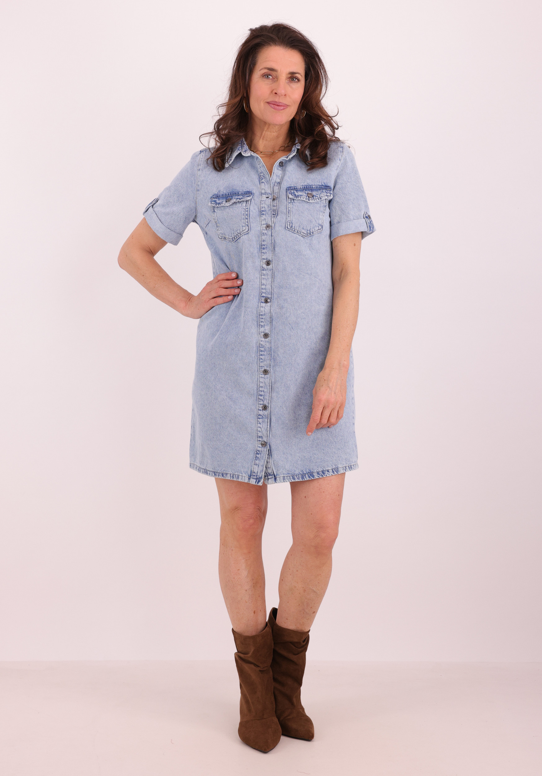 VERO MODA Denim jurk Jennie 10309665 Licht blauw