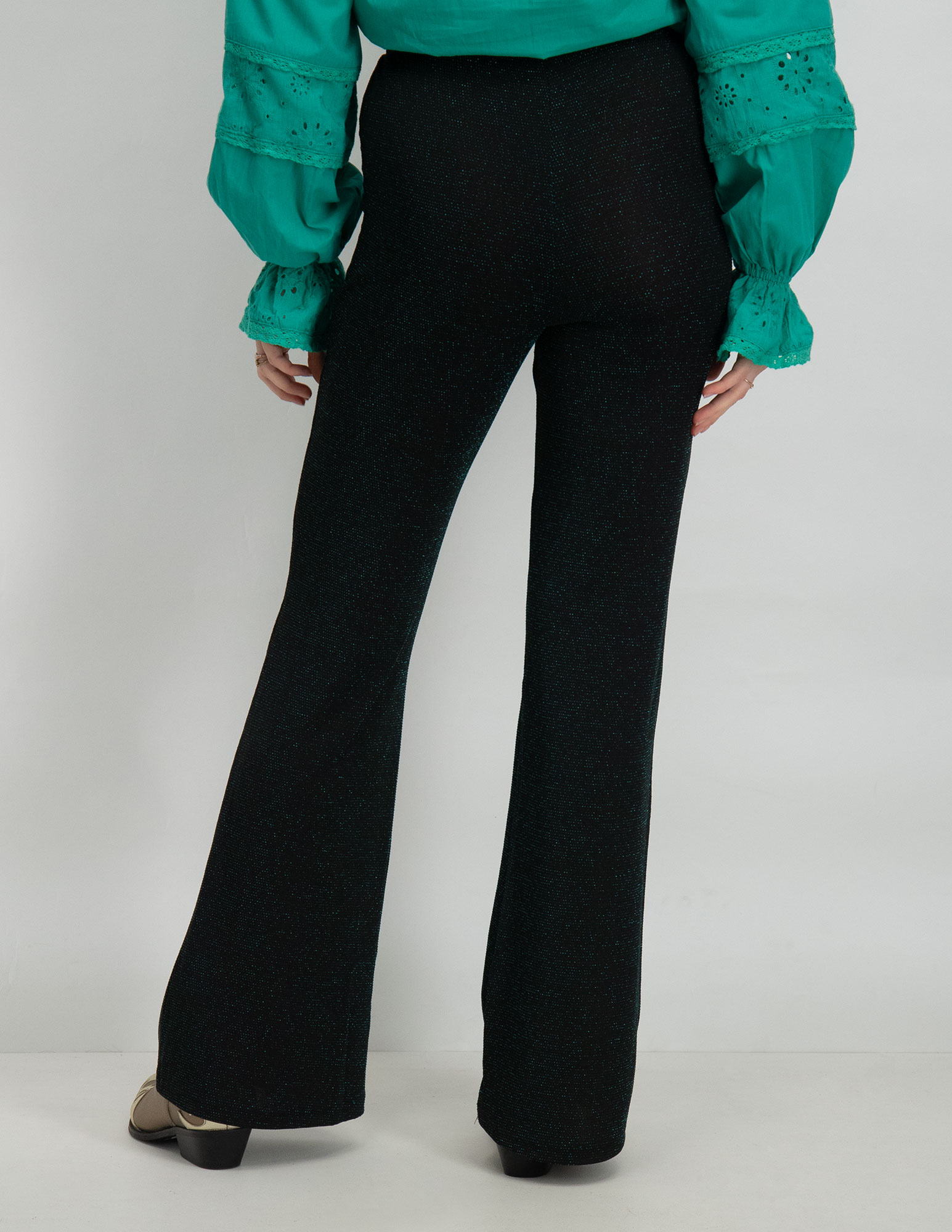 Vero moda Flared broek Kanva 10296871 Donker groen