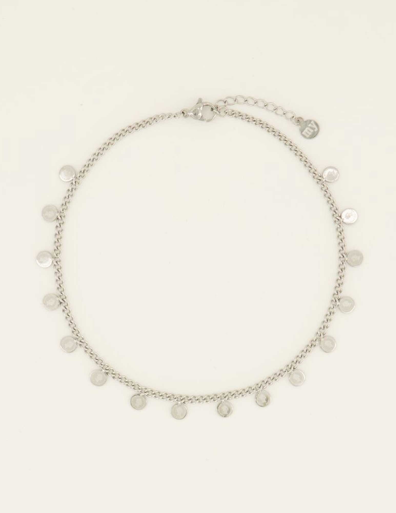 My Jewellery Enkelbandje met kleine muntjes MJ08142 Zilver
