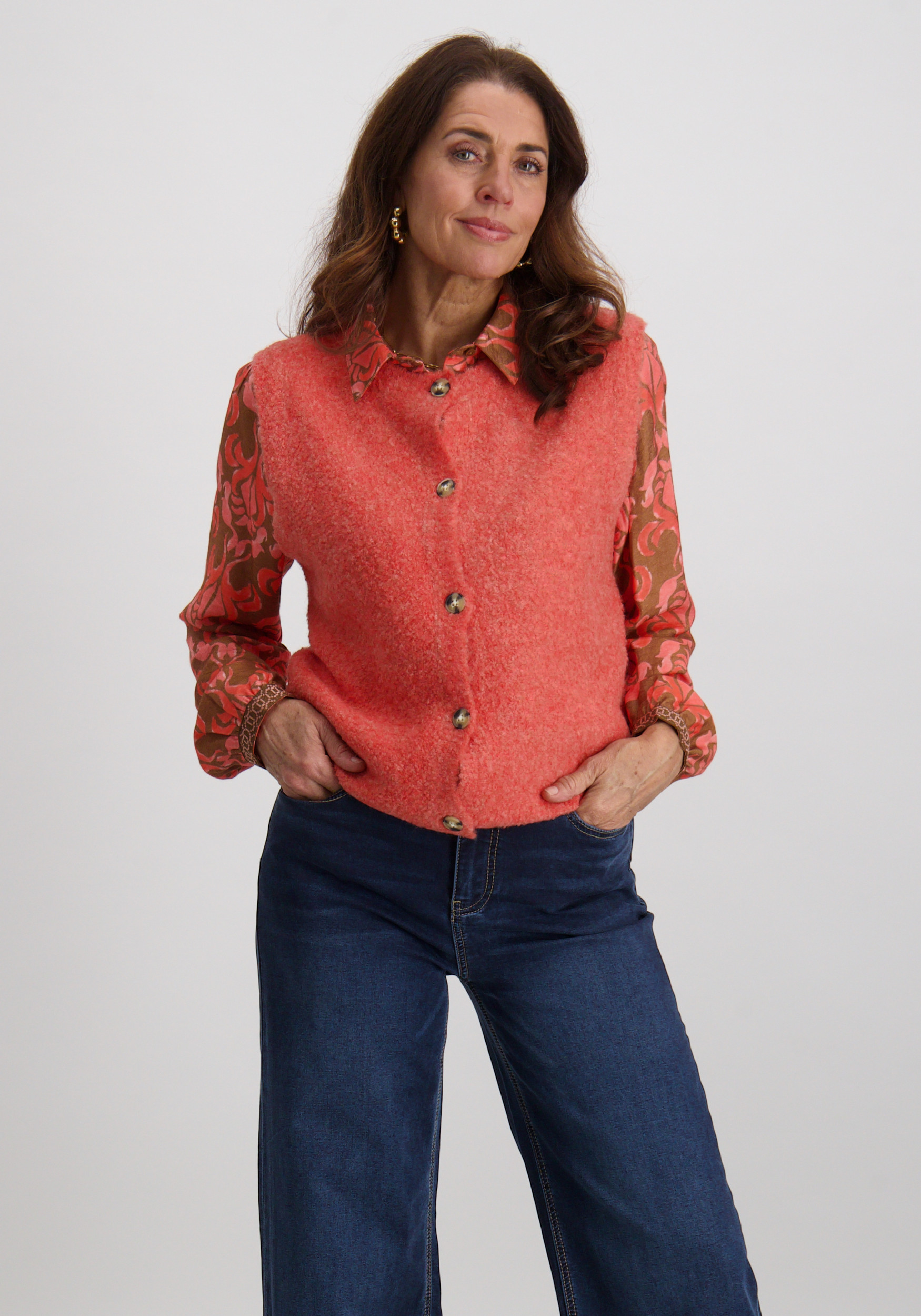 Geisha Gilet 54537-14 Zalm