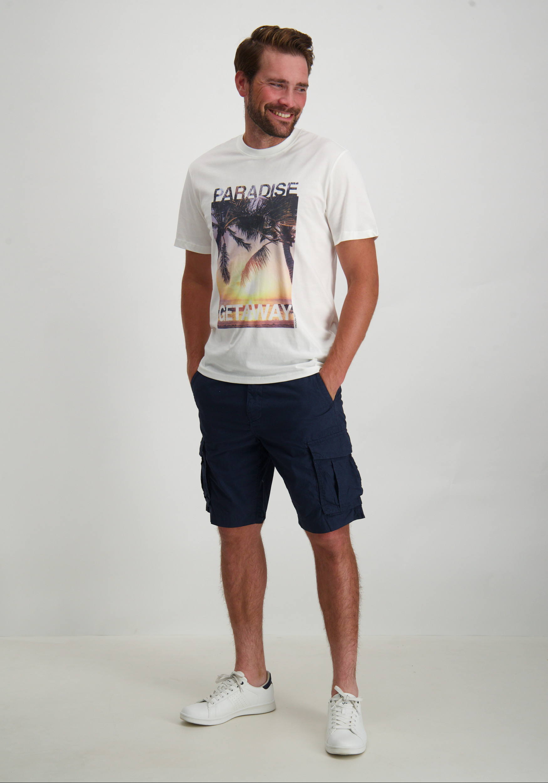 Petrol Korte broek cargo  M-1040-SHO500 Donker blauw