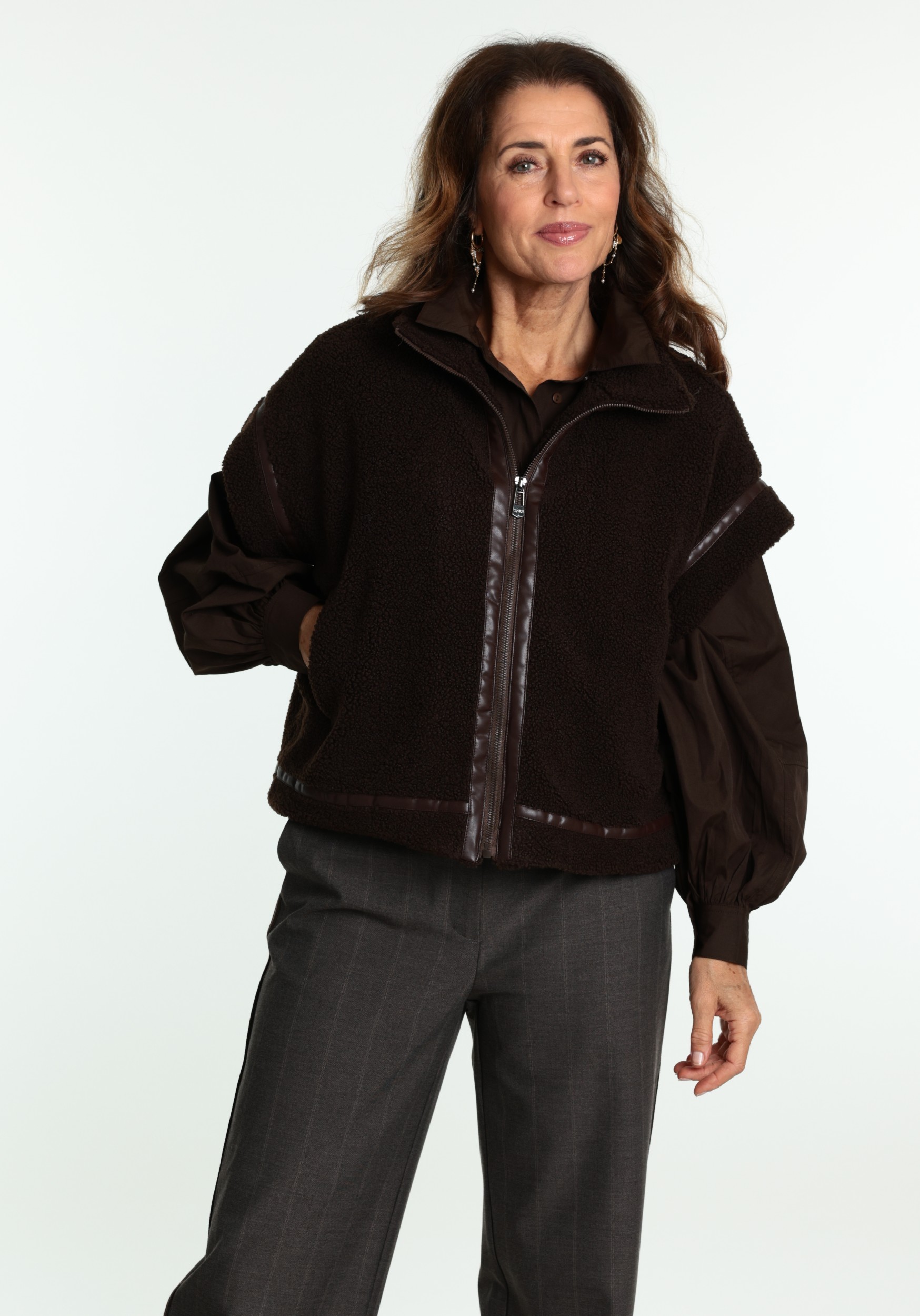 Zoso Gilet 264Annelot Donker bruin