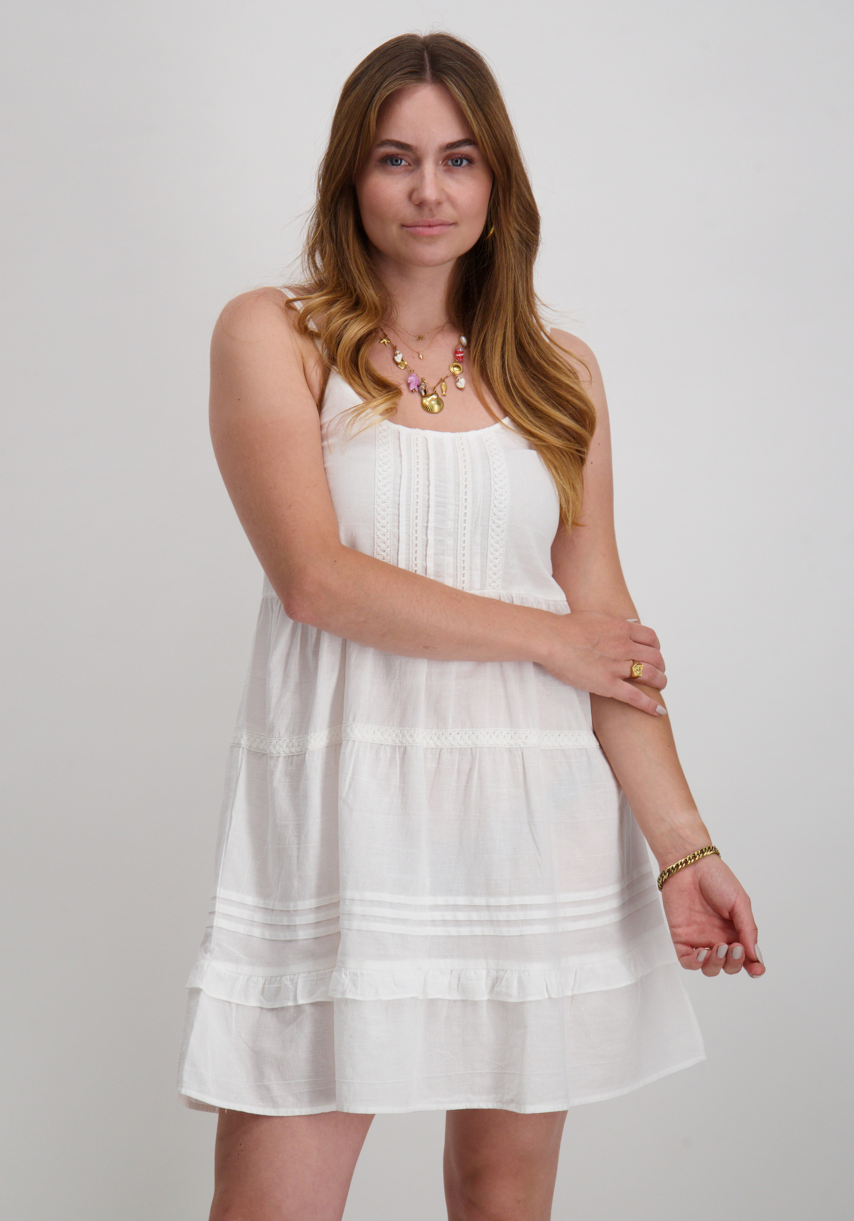 Vero moda Jurk Pretty 10325236 Wit