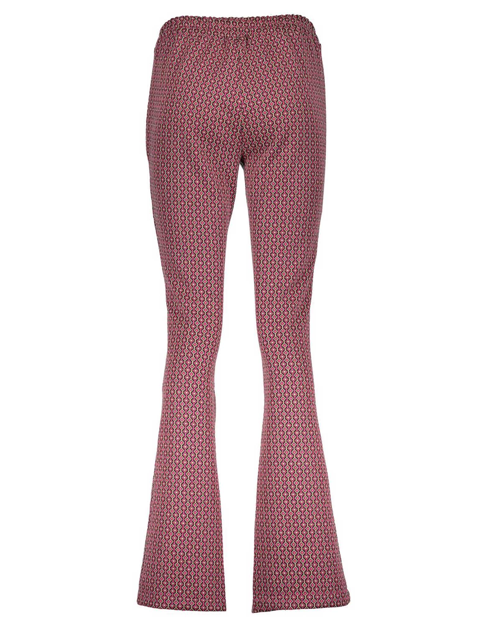 Geisha Flared broek met print 31858-70 Roze