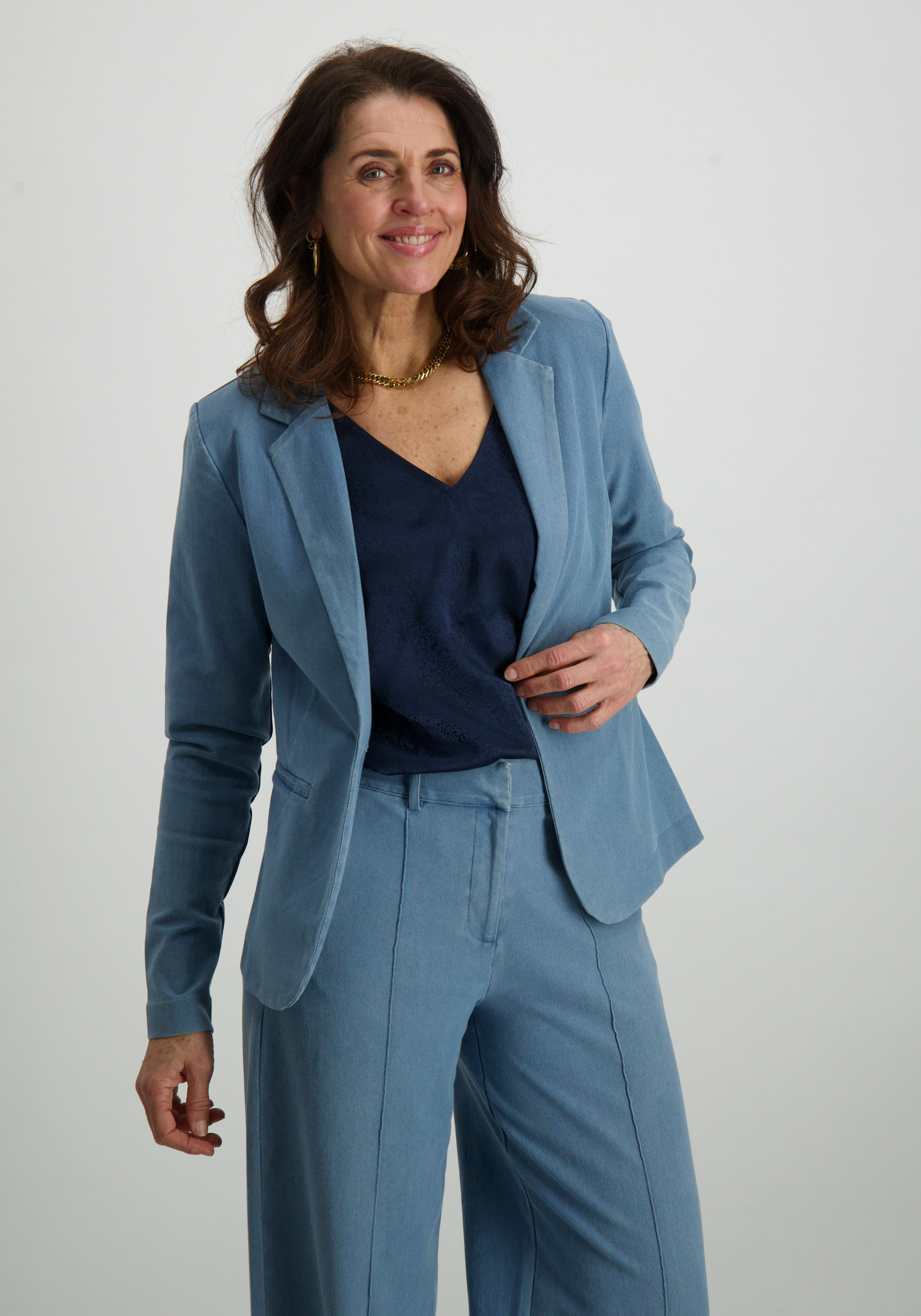 Ichi Blazer Kate denim 20122944 Jeans blauw