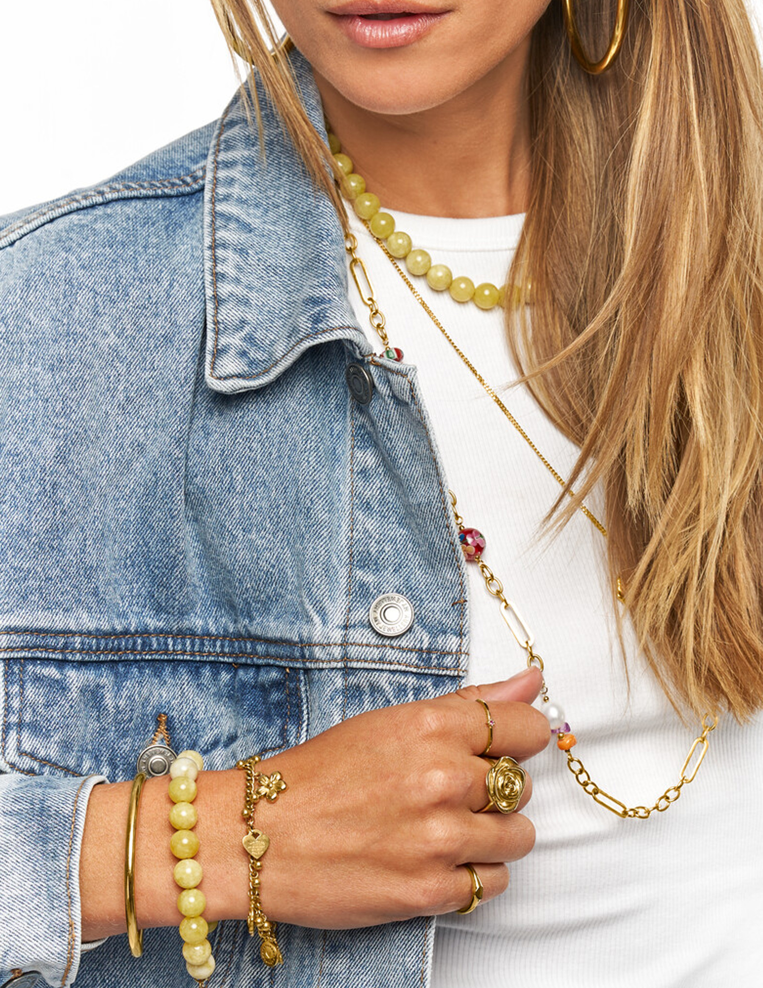 My Jewellery Kralen armband MJ14559 Licht geel