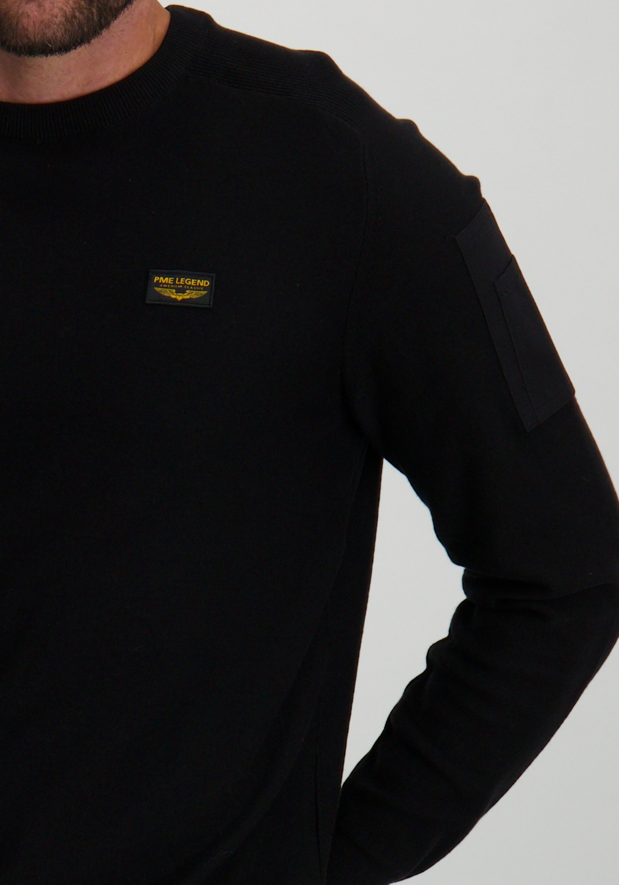 PME Legend Trui American classic buckley PKW0000331 Zwart