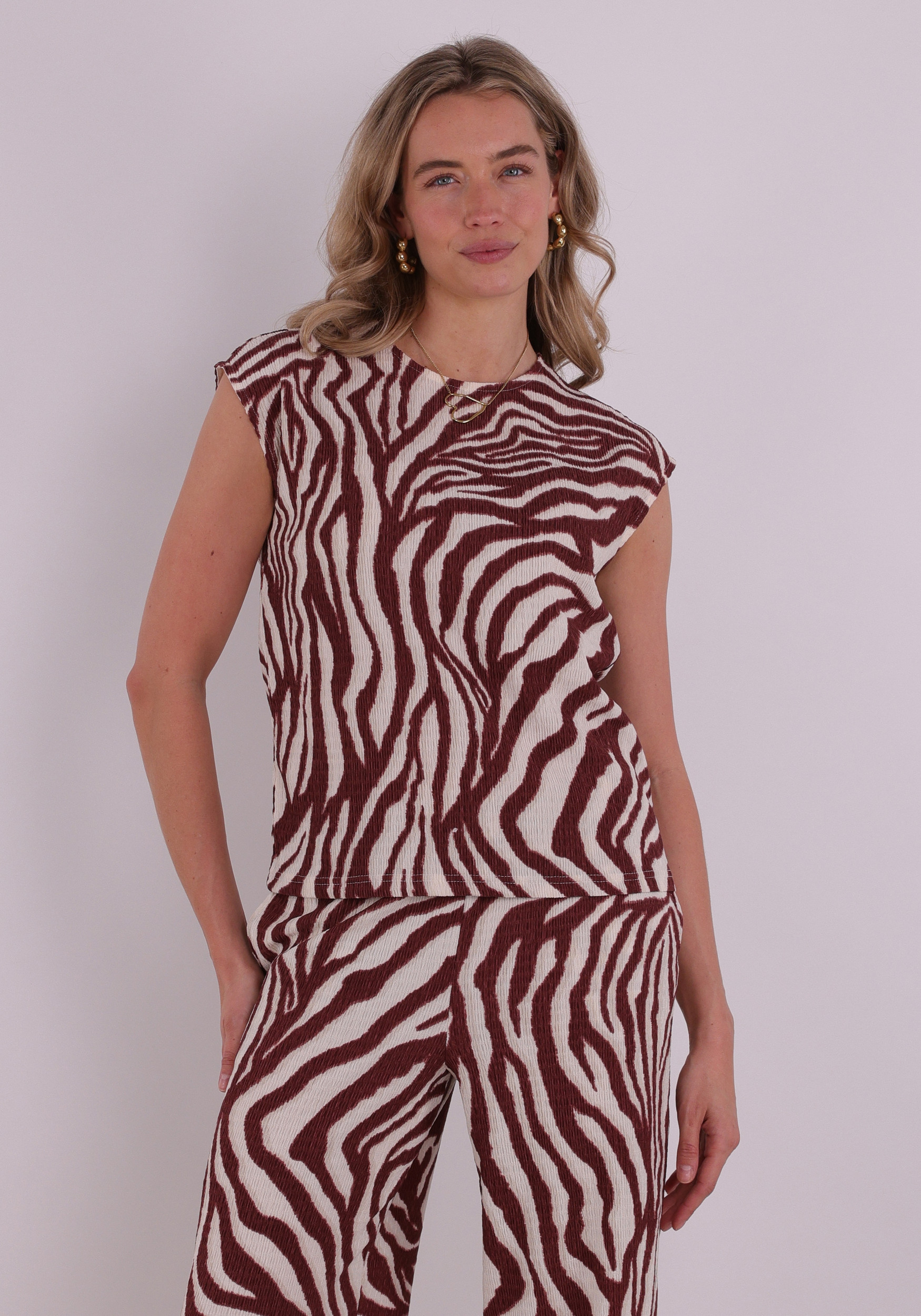 Vero moda T-Shirt Friga 10340830 Rood