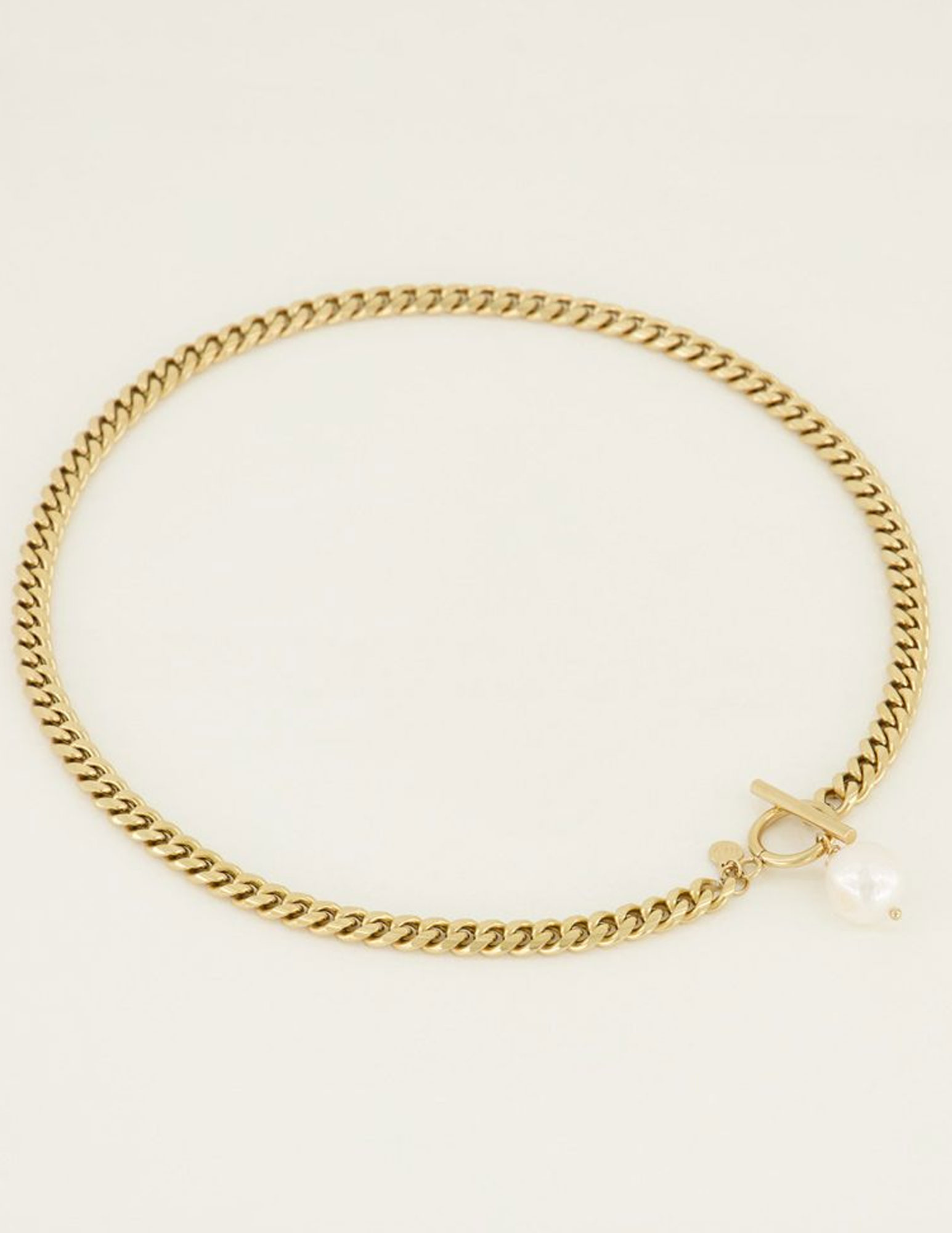 My Jewellery Schakelketting met parel  MJ04934 Goud