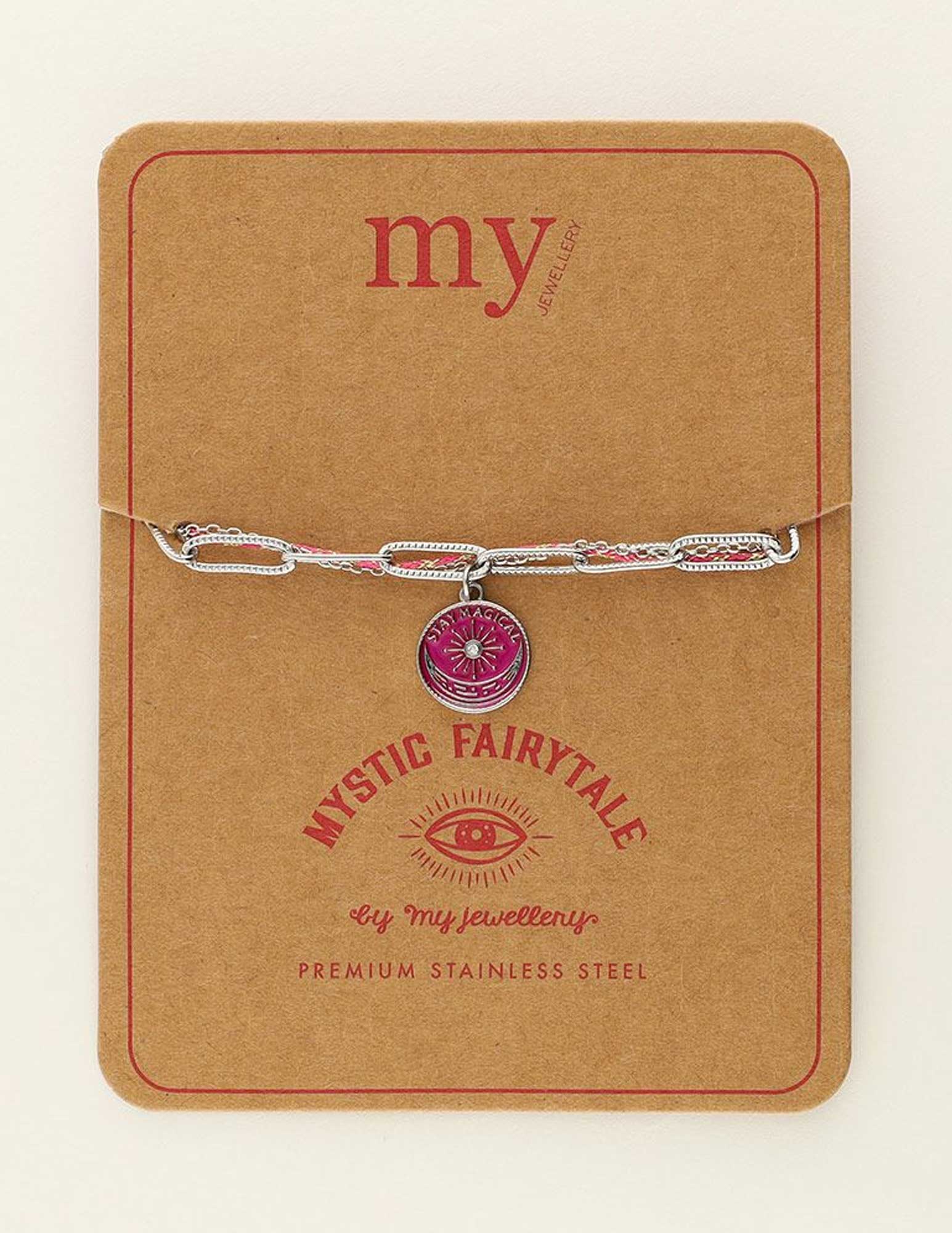 My Jewellery Mystic armband stay magical roze MJ09451 Zilver