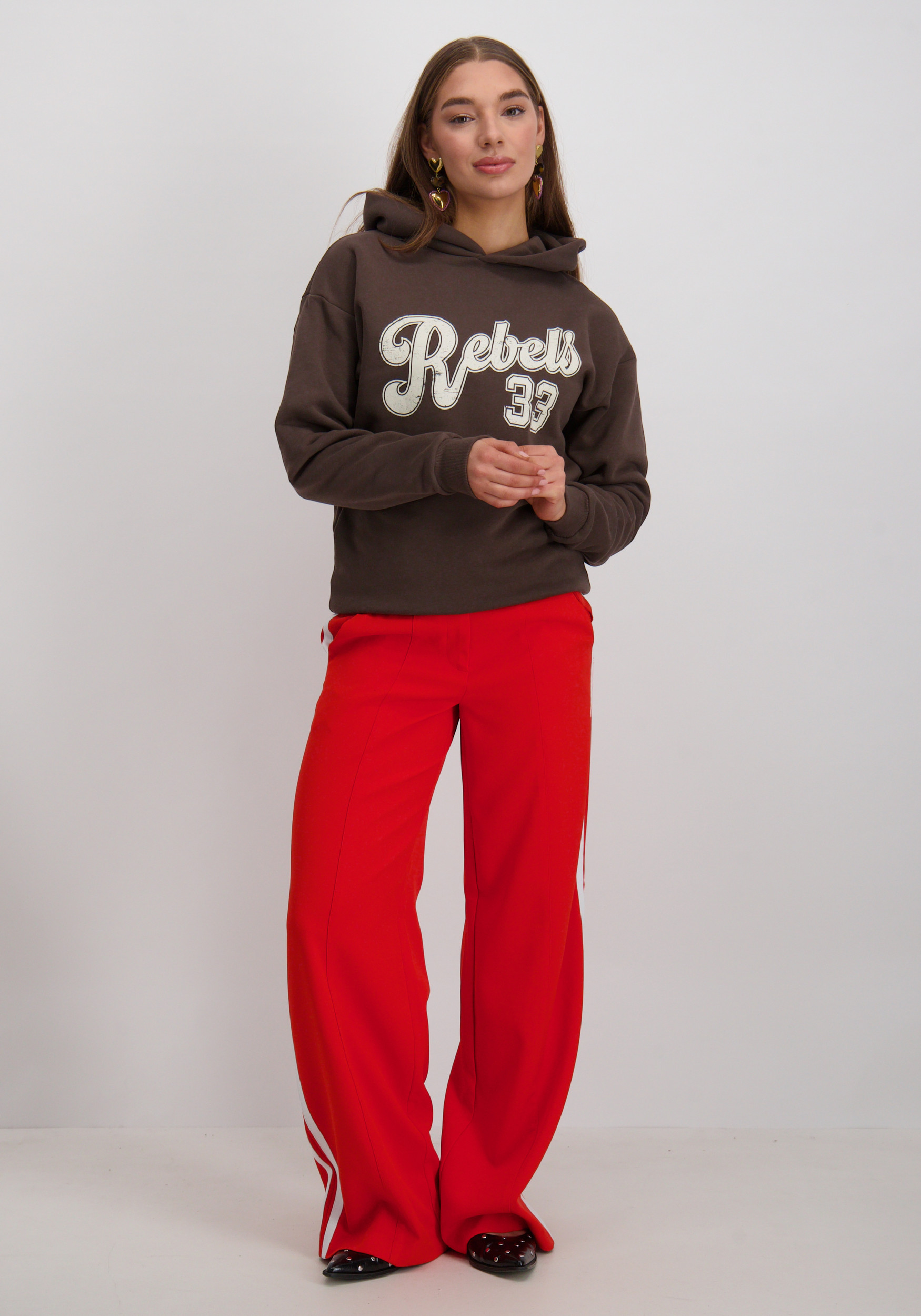 Colourful Rebel Hoodie Rebel 33 WH117180 Donker bruin
