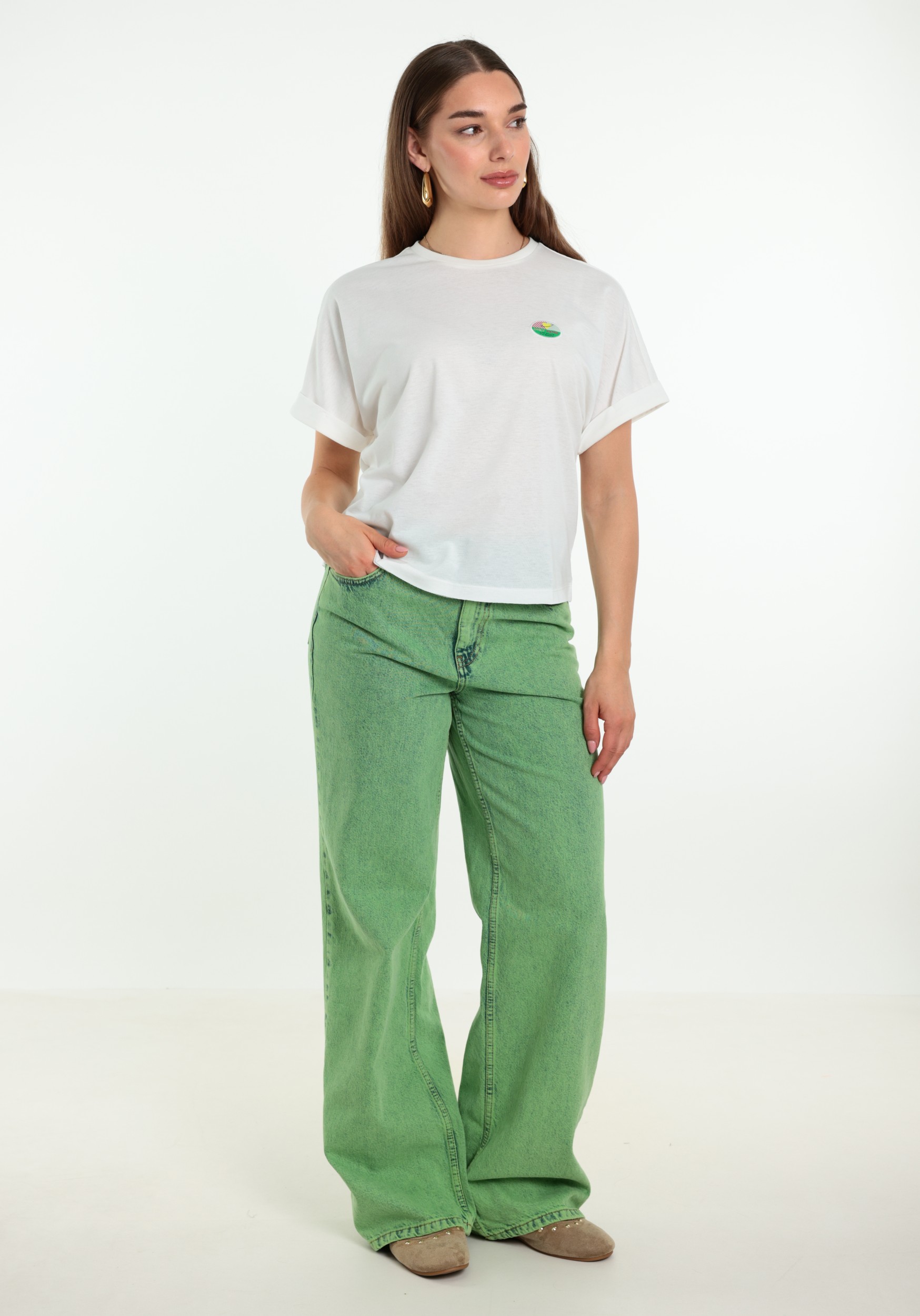 ONLY T-shirt Minna 15378313 Wit