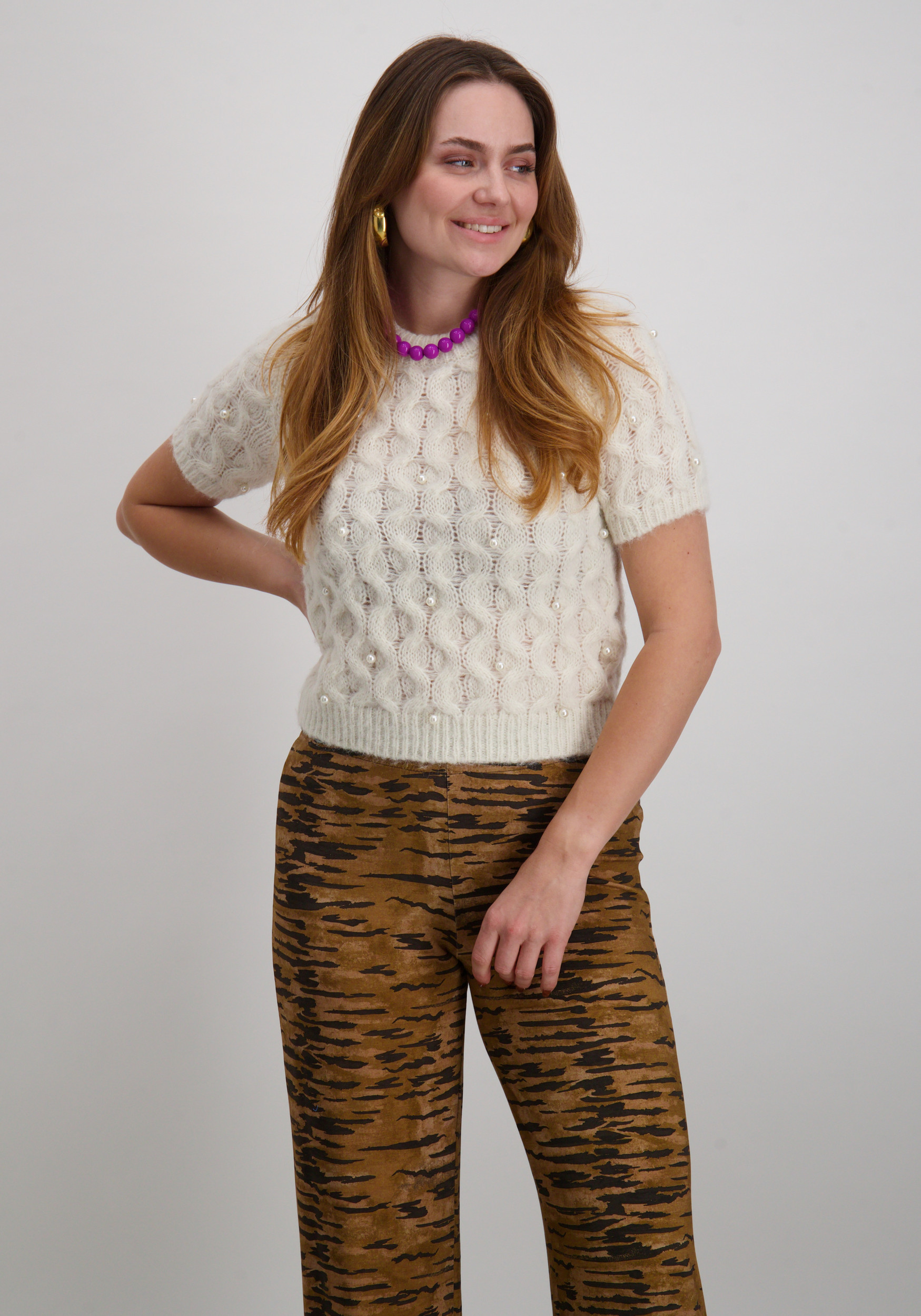 Vero moda Trui Catania pearl 10341700 Wolwit-ecru