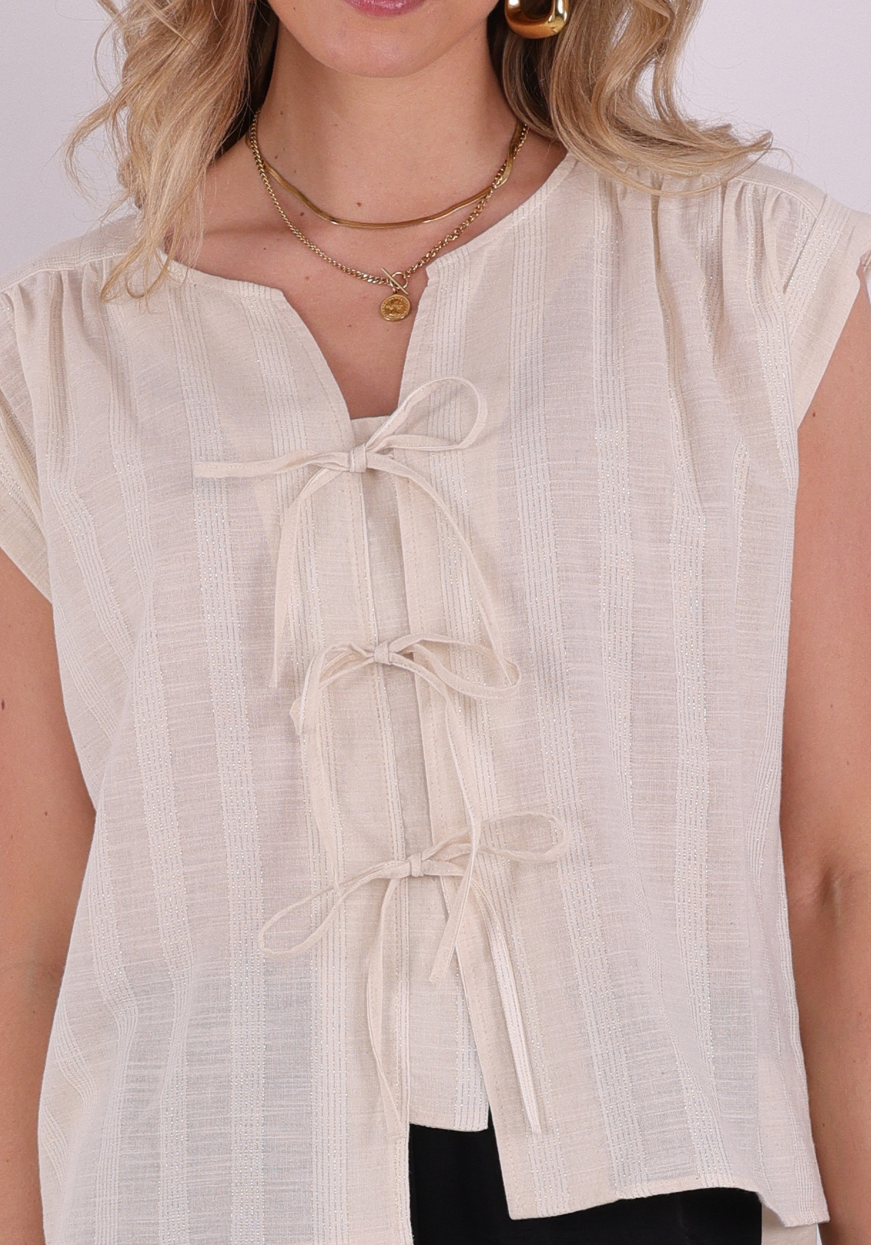 Geisha Top bow 63152-32 Zand