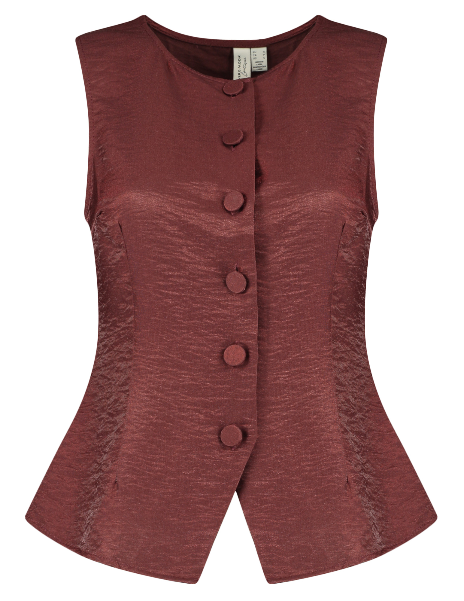 VERO MODA Gilet Isla 10340903 Midden bruin