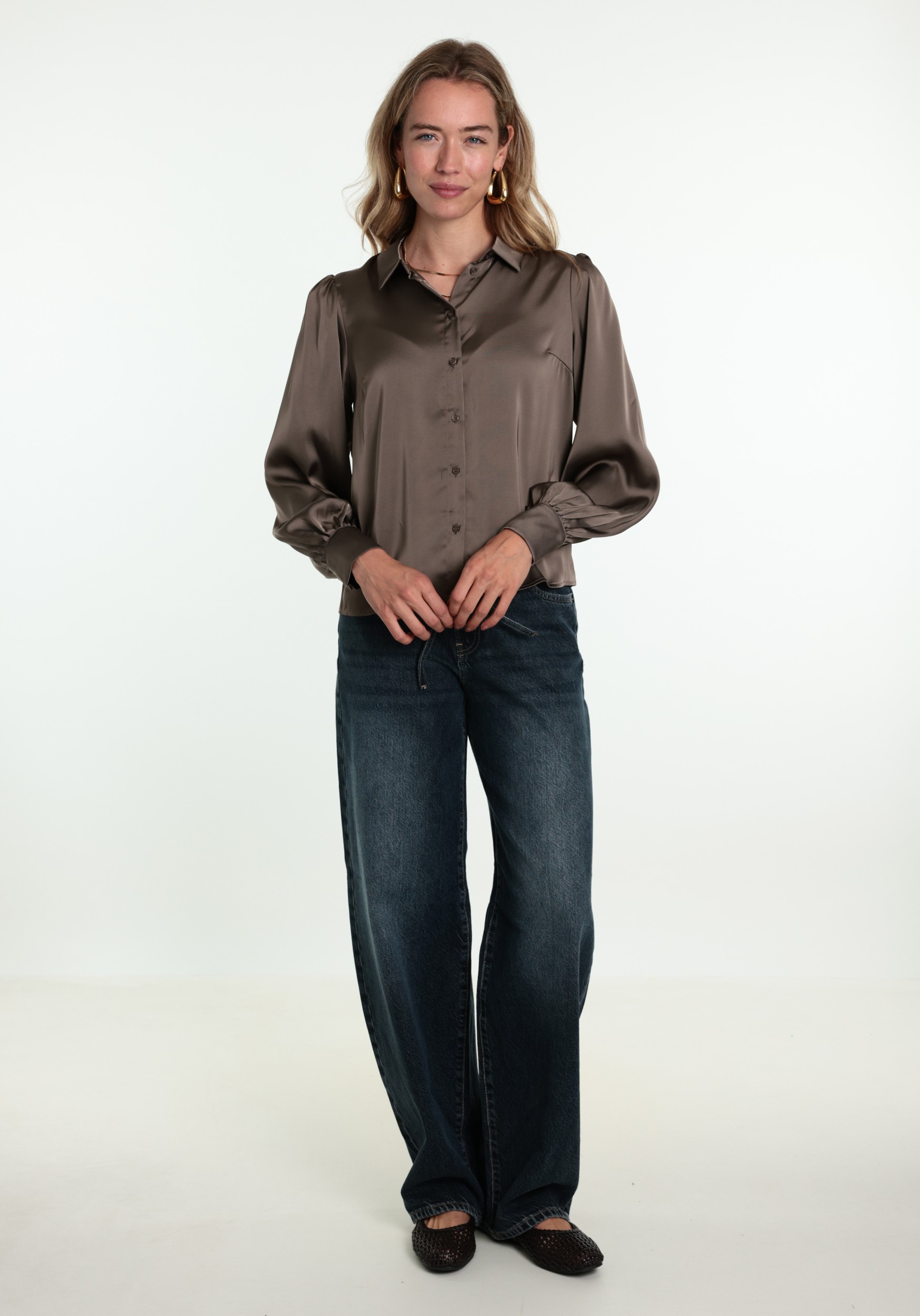 Vila Blouse Vienna ravenna 14107462 Taupe