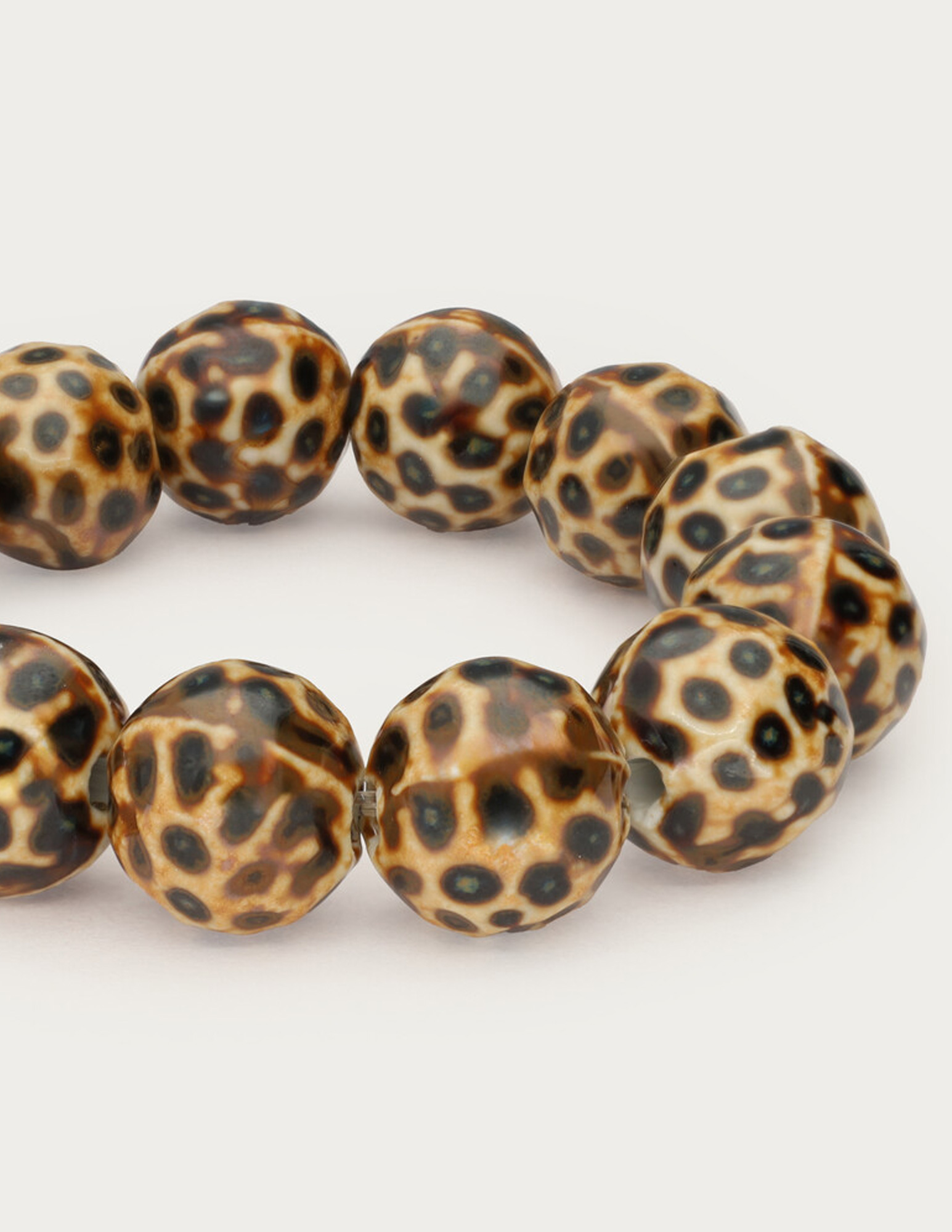 My Jewellery Armband met panterprint kralen Beige MJ15220 Beige