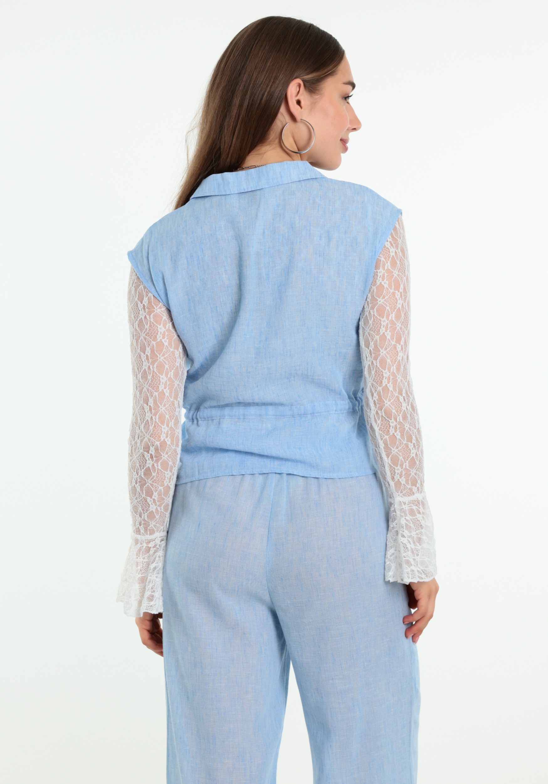 VERO MODA Gilet Charline 10350440 Licht blauw