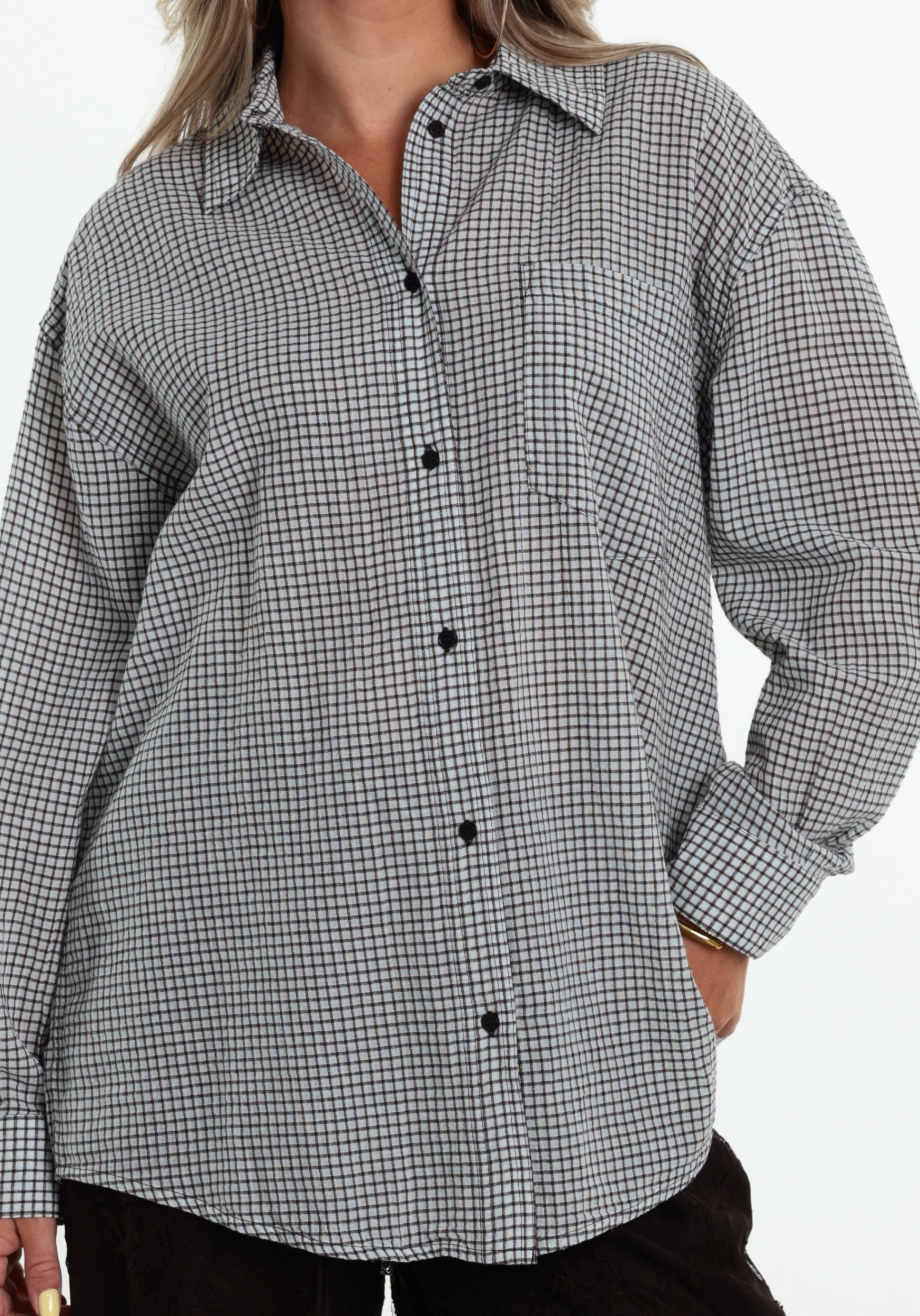 Ichi Blouse Freja 20126235 Bruin
