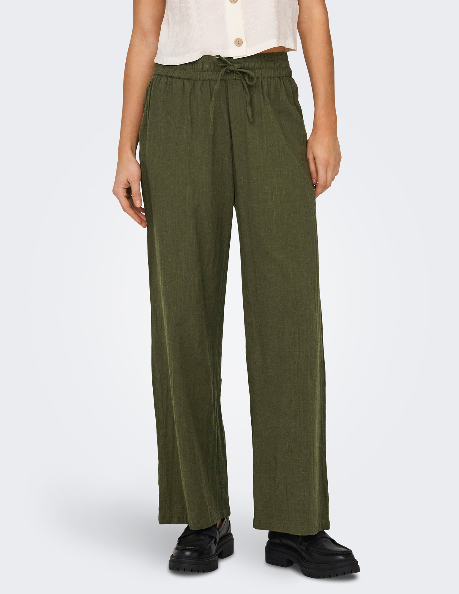 ONLY Broek Tizana 15319090 Leger Groen