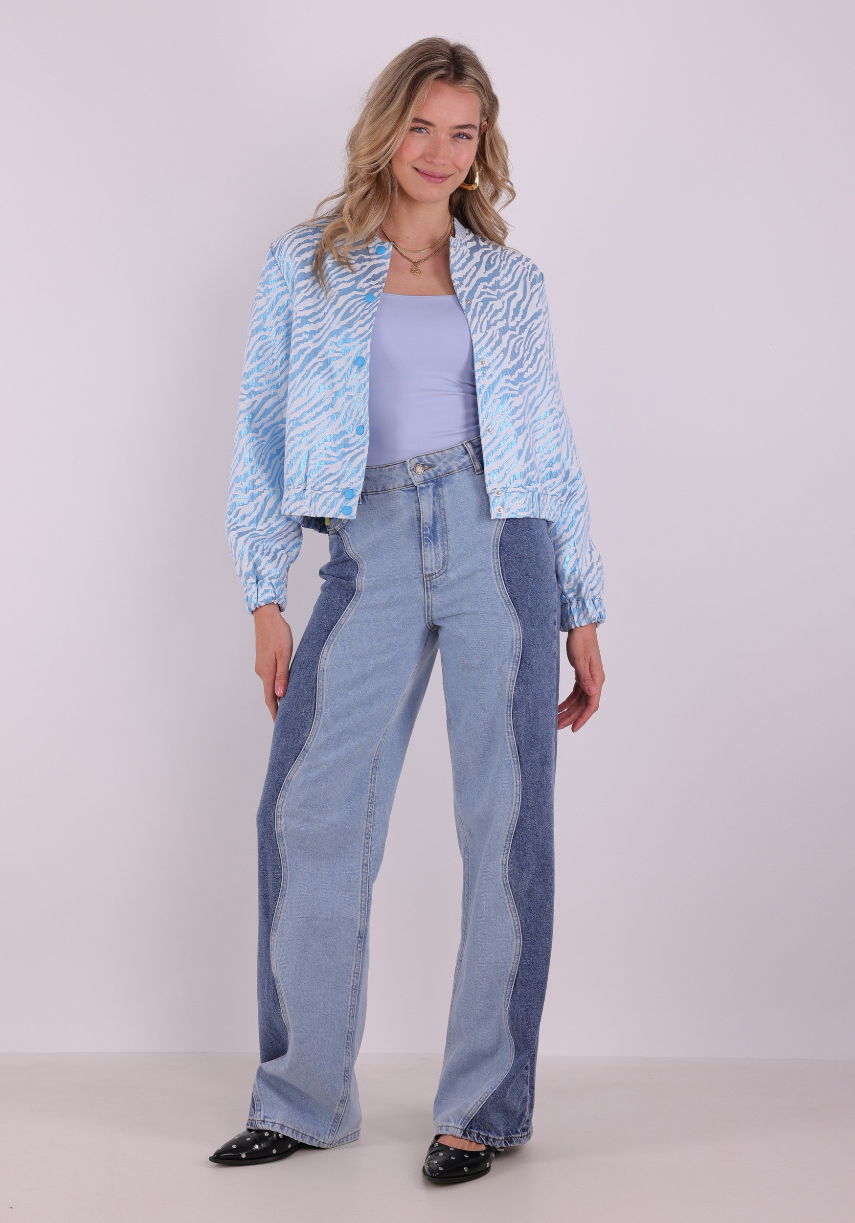 Vero moda Top Million reversible 10305800 Licht blauw