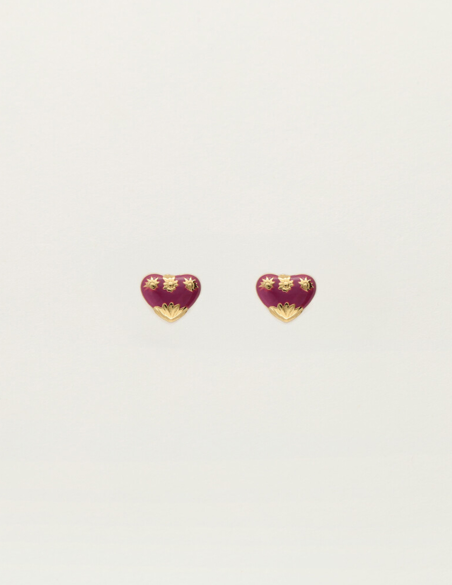 My Jewellery Studs paars mini hart MJ12095 Goud