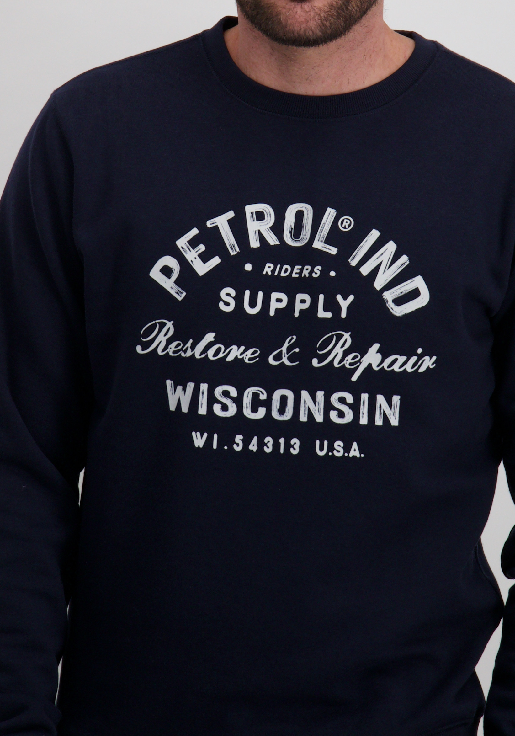 Petrol Sweater M-3050-SWR100 Donker blauw