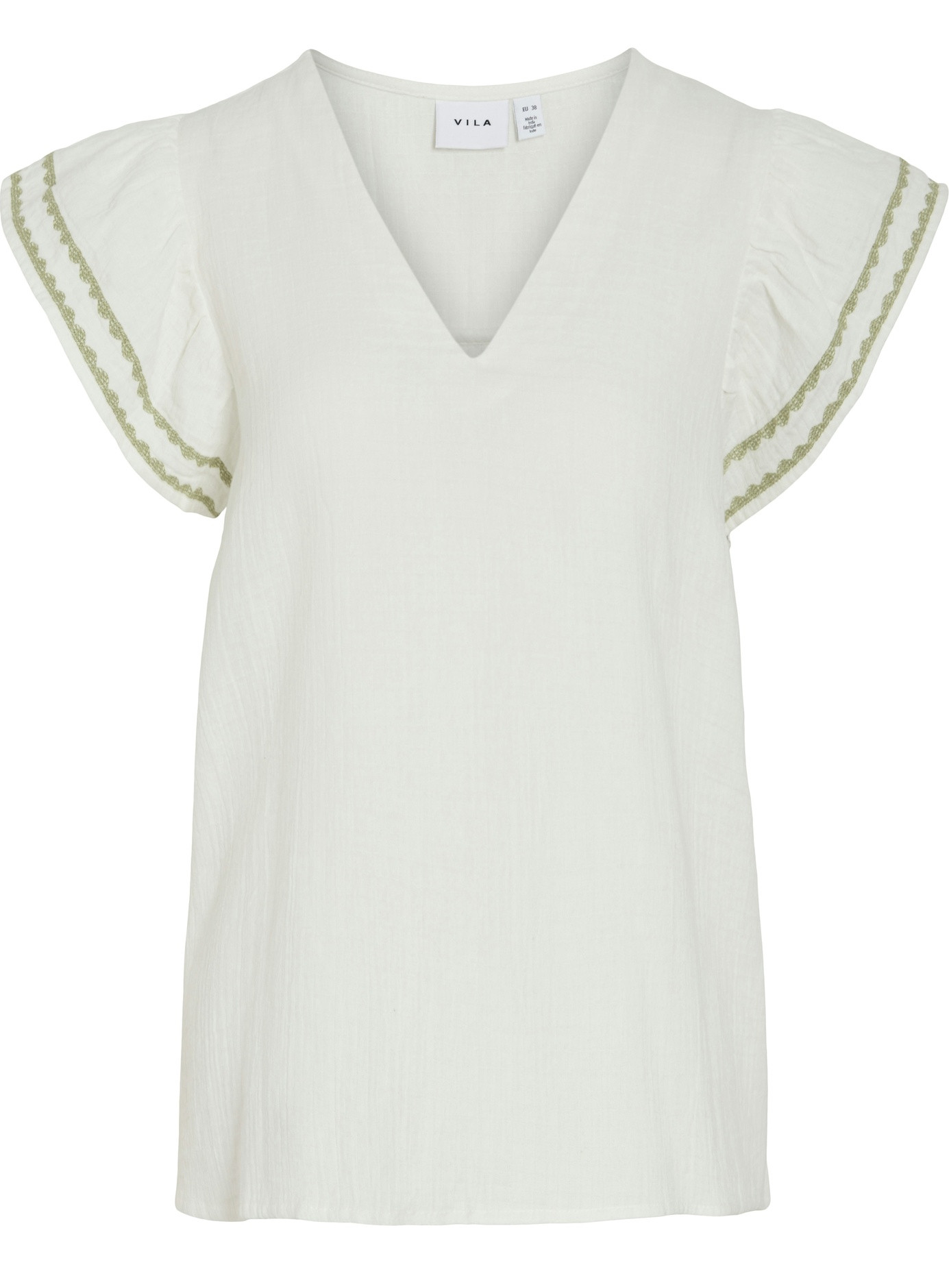 Vila Top Tovan 14104844 Wolwit-ecru