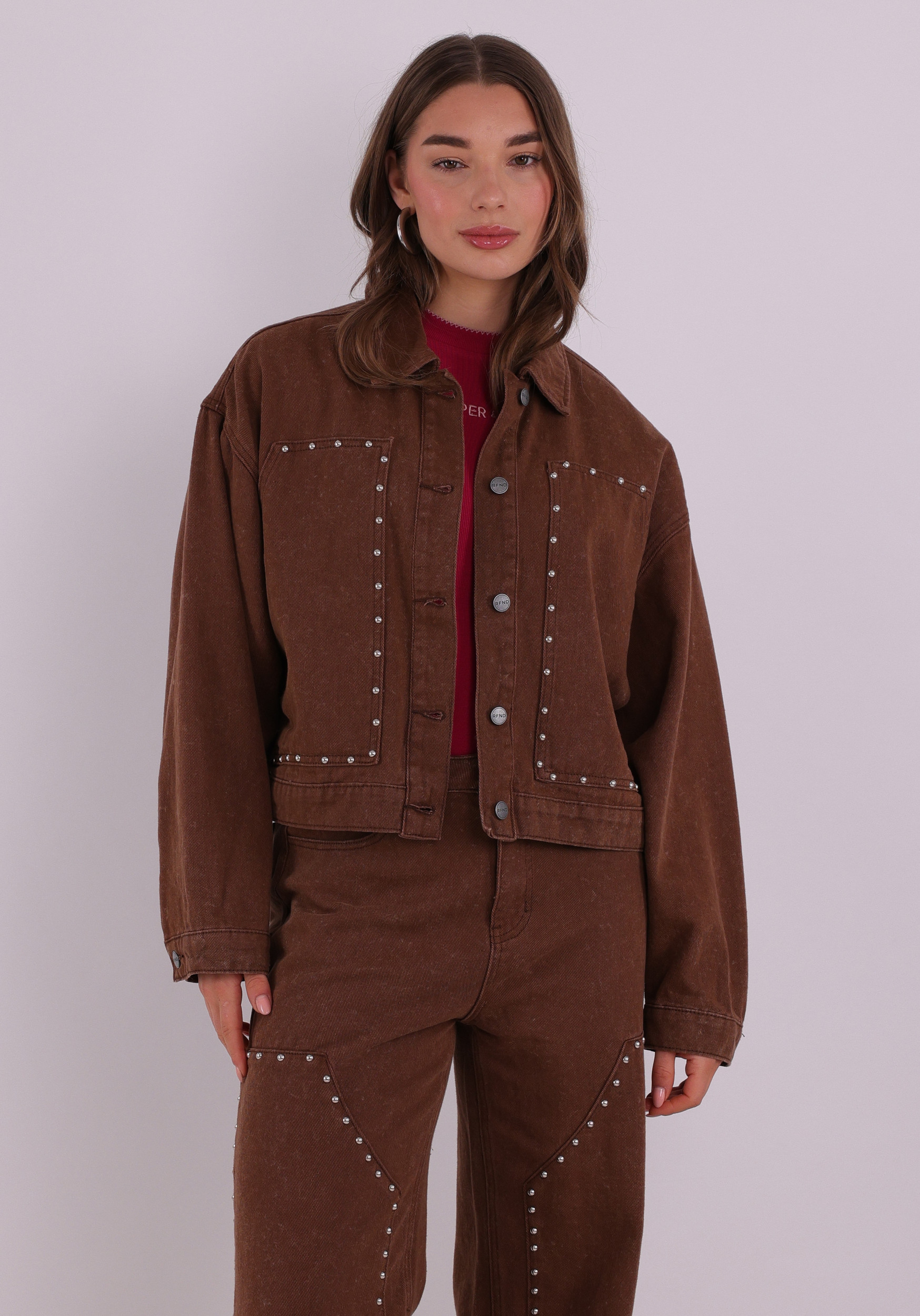 Refined Department Spijkerjack Honni R2602473889 Bruin