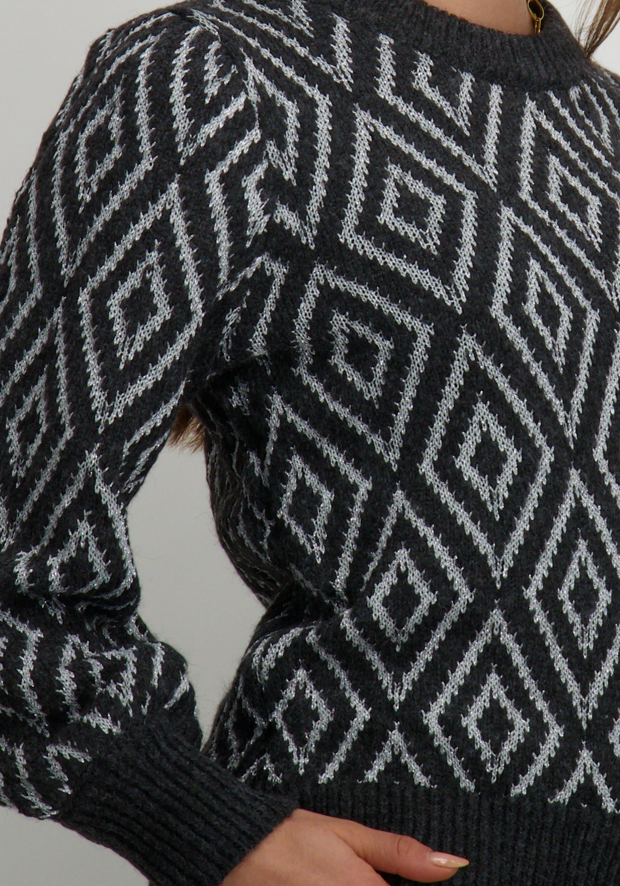 Only Trui Fie 15332139 Donker Grijs