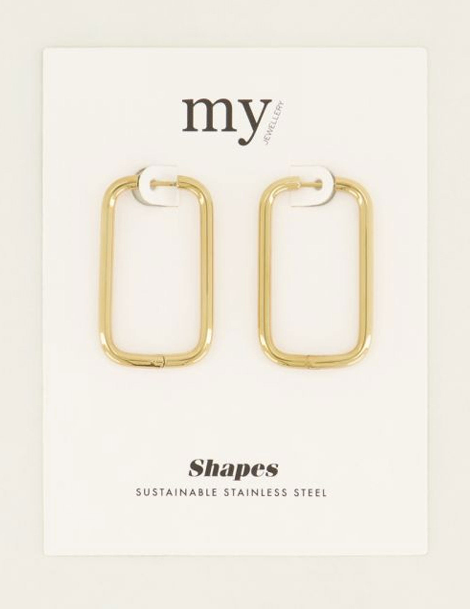 My Jewellery Oorbellen rechthoekig  MJ04937 Goud