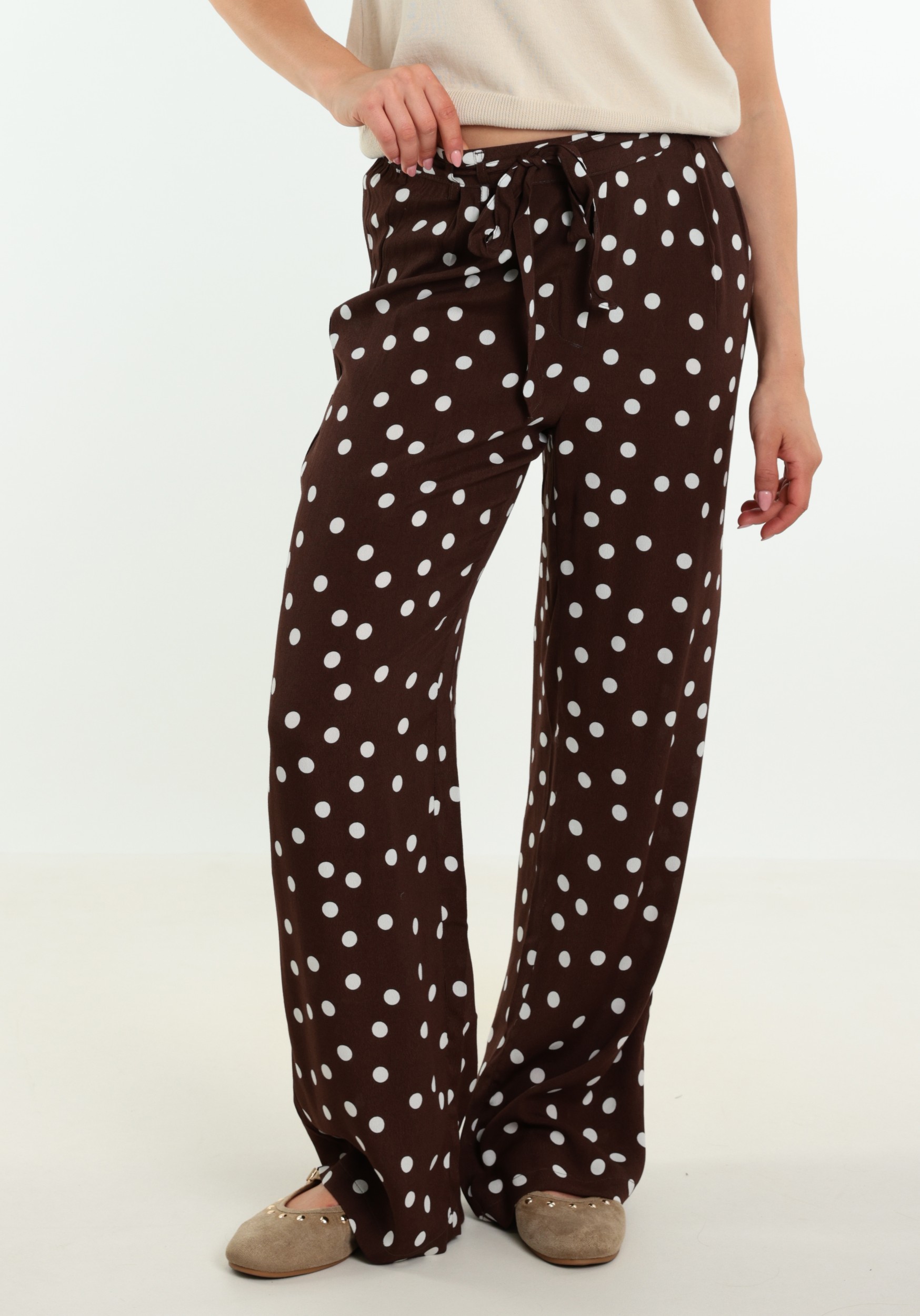 VERO MODA Broek Elisa 10347961 Donker bruin