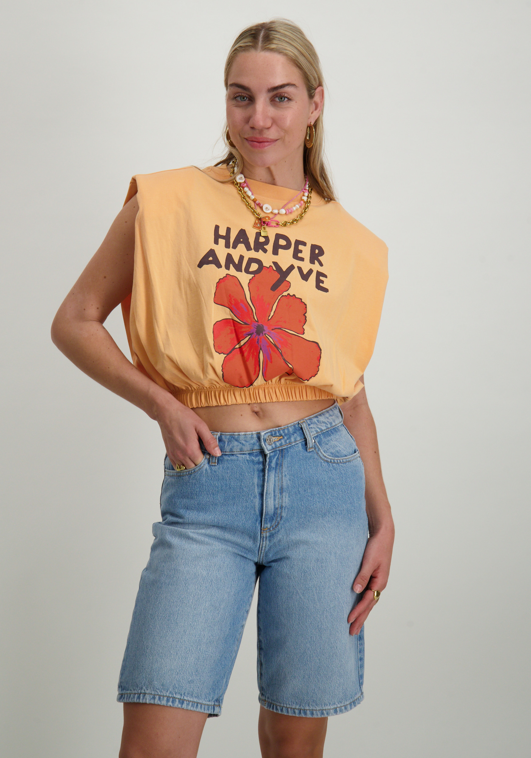 Harper & Yve Top Muscle HS25Y304 Oranje
