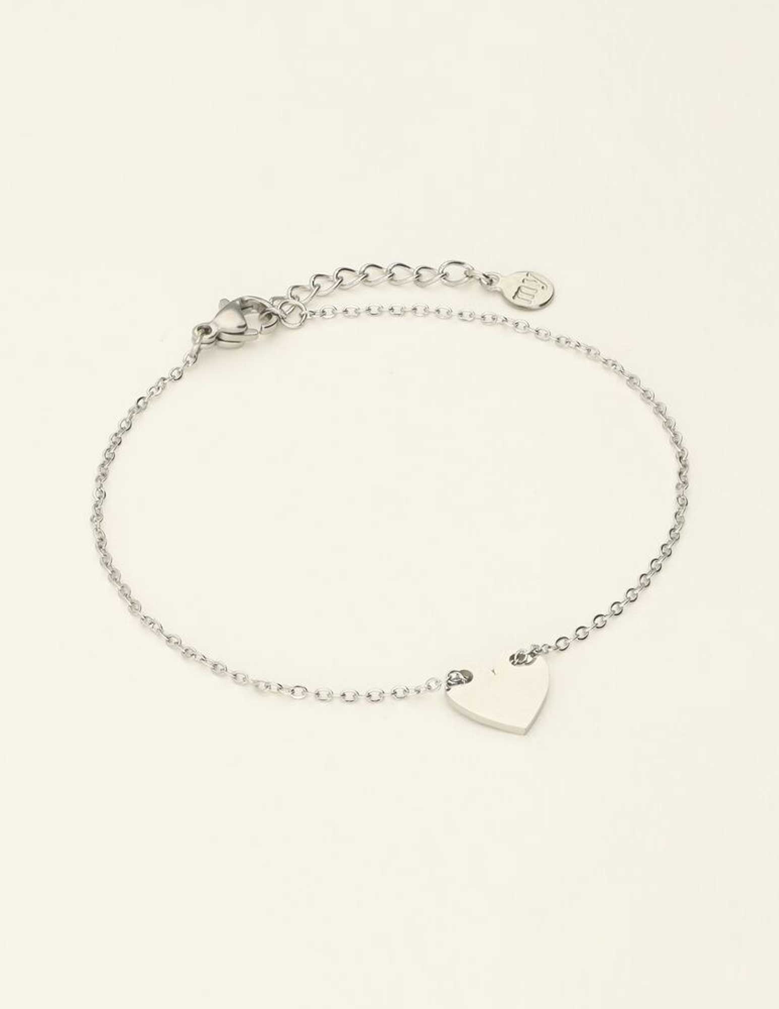 My Jewellery Armband met hartje MJ07919 Zilver