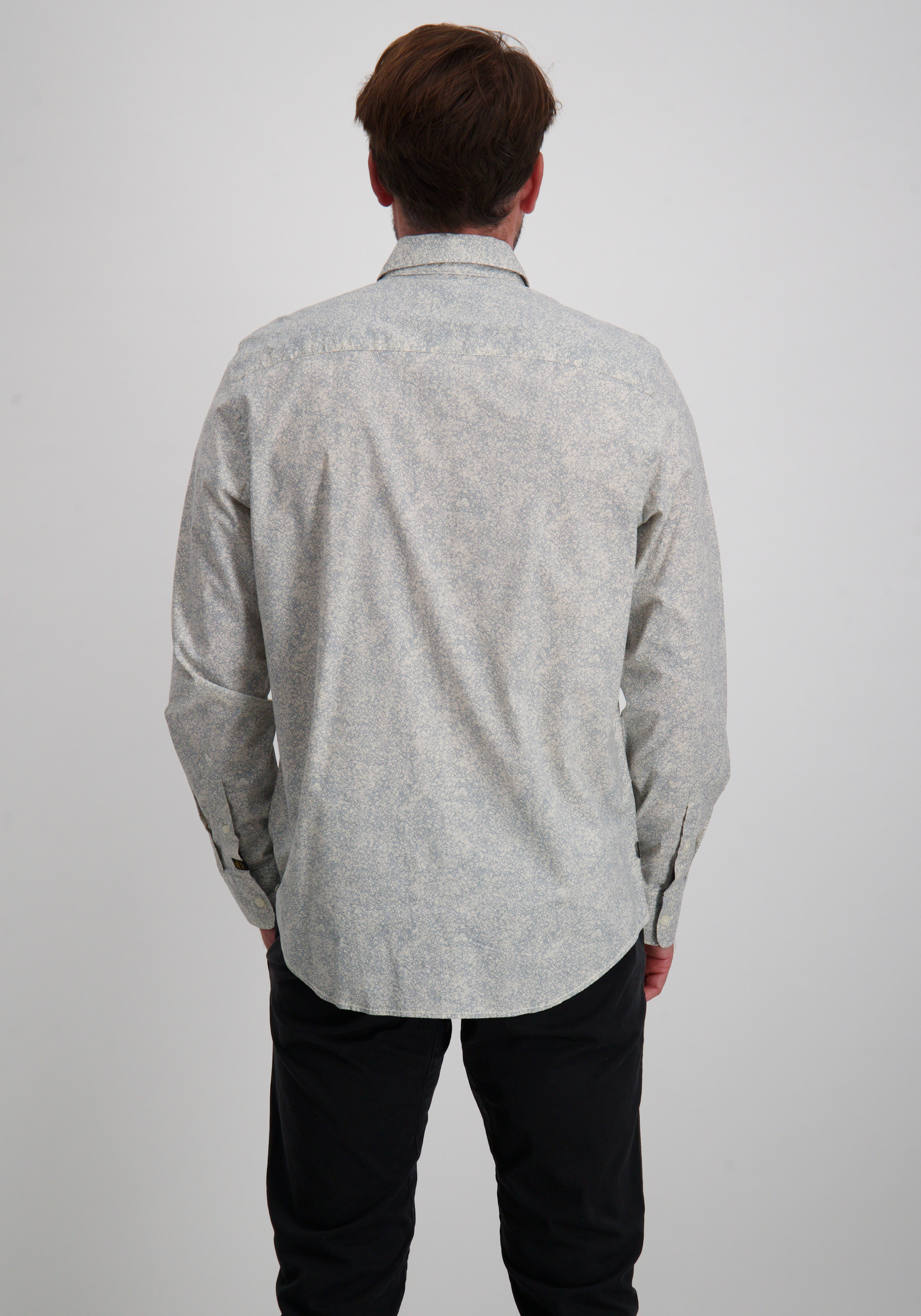 PME Legend Overhemd all-over print PSI2508211 Ecru