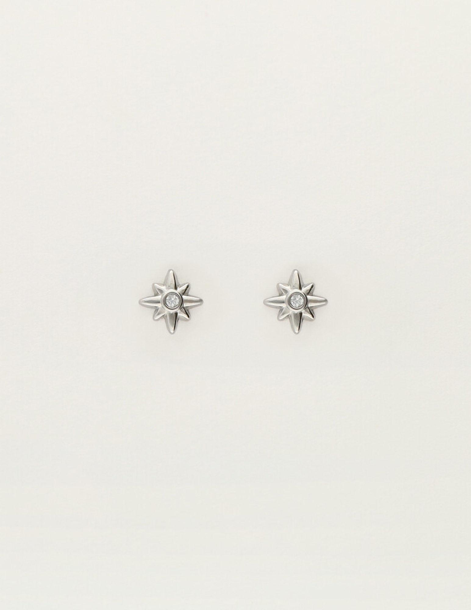 My Jewellery Studs polestar met strass MJ12106 Zilver