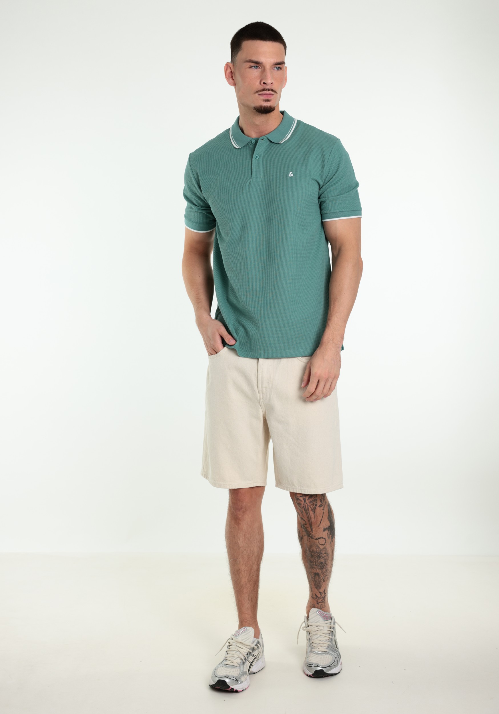 JACK & JONES Polo Austin 12268130 Blauw design