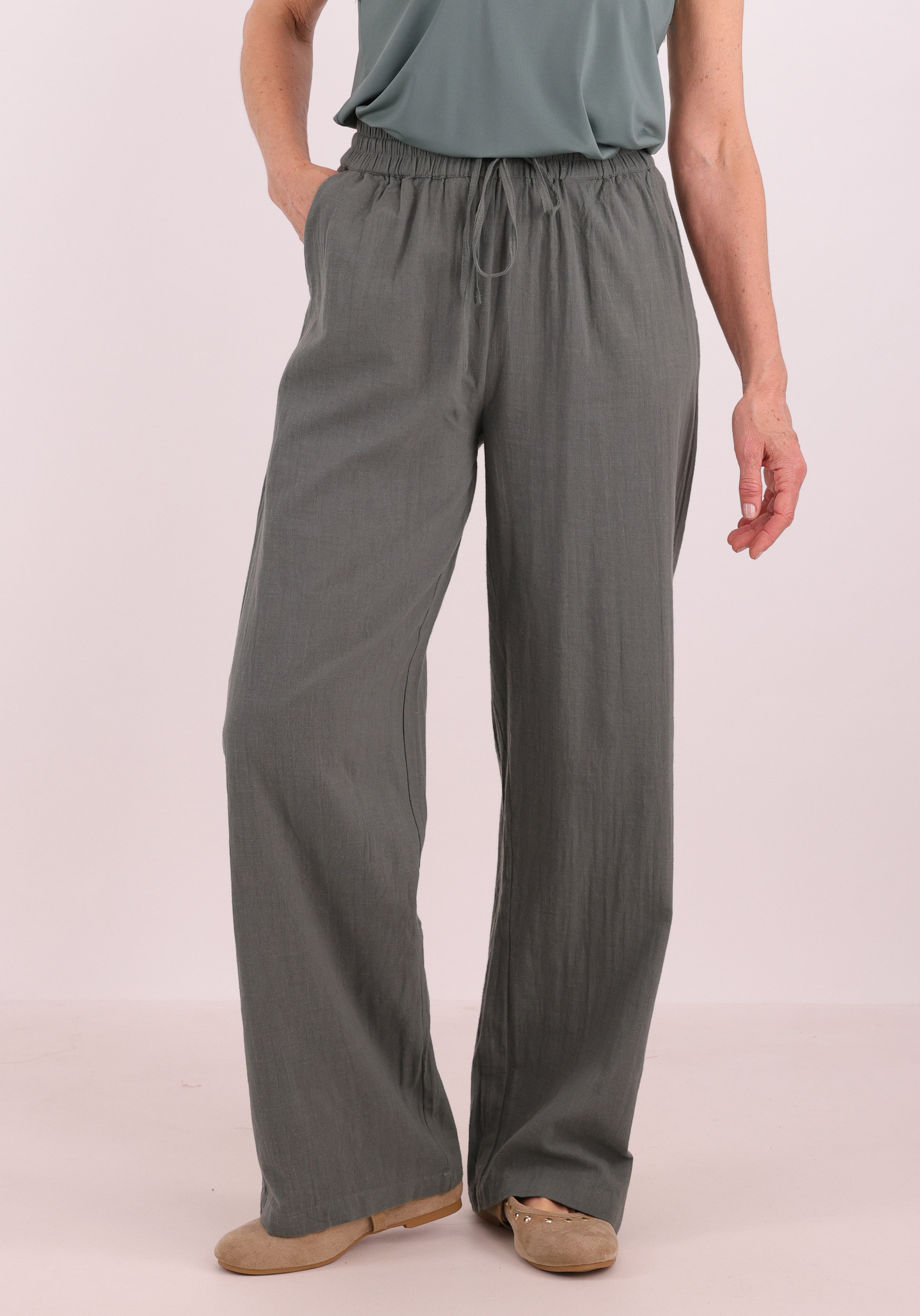 ONLY Broek Tizana 15319090 Donker groen
