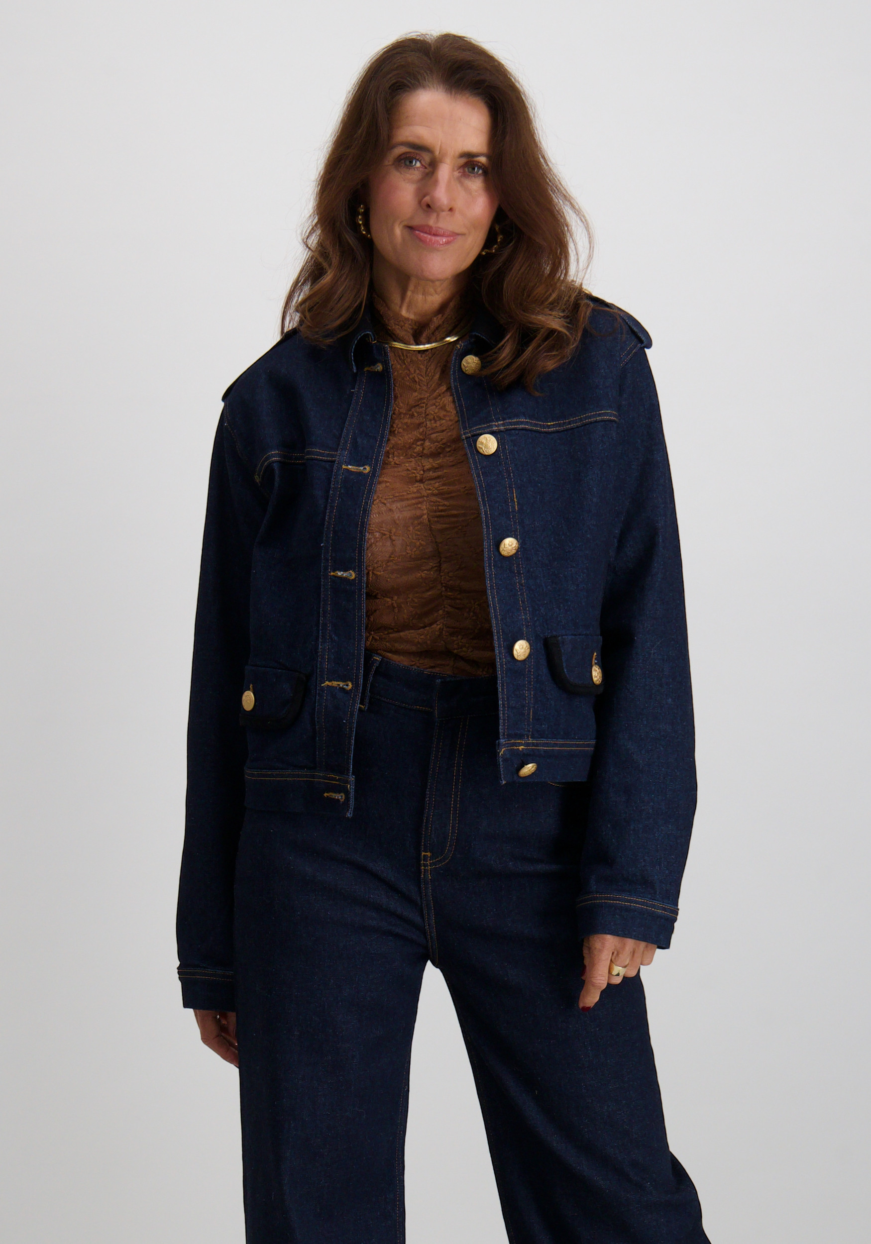 Aaiko BV Jacket Danny Denim CO 563 Donker blauw
