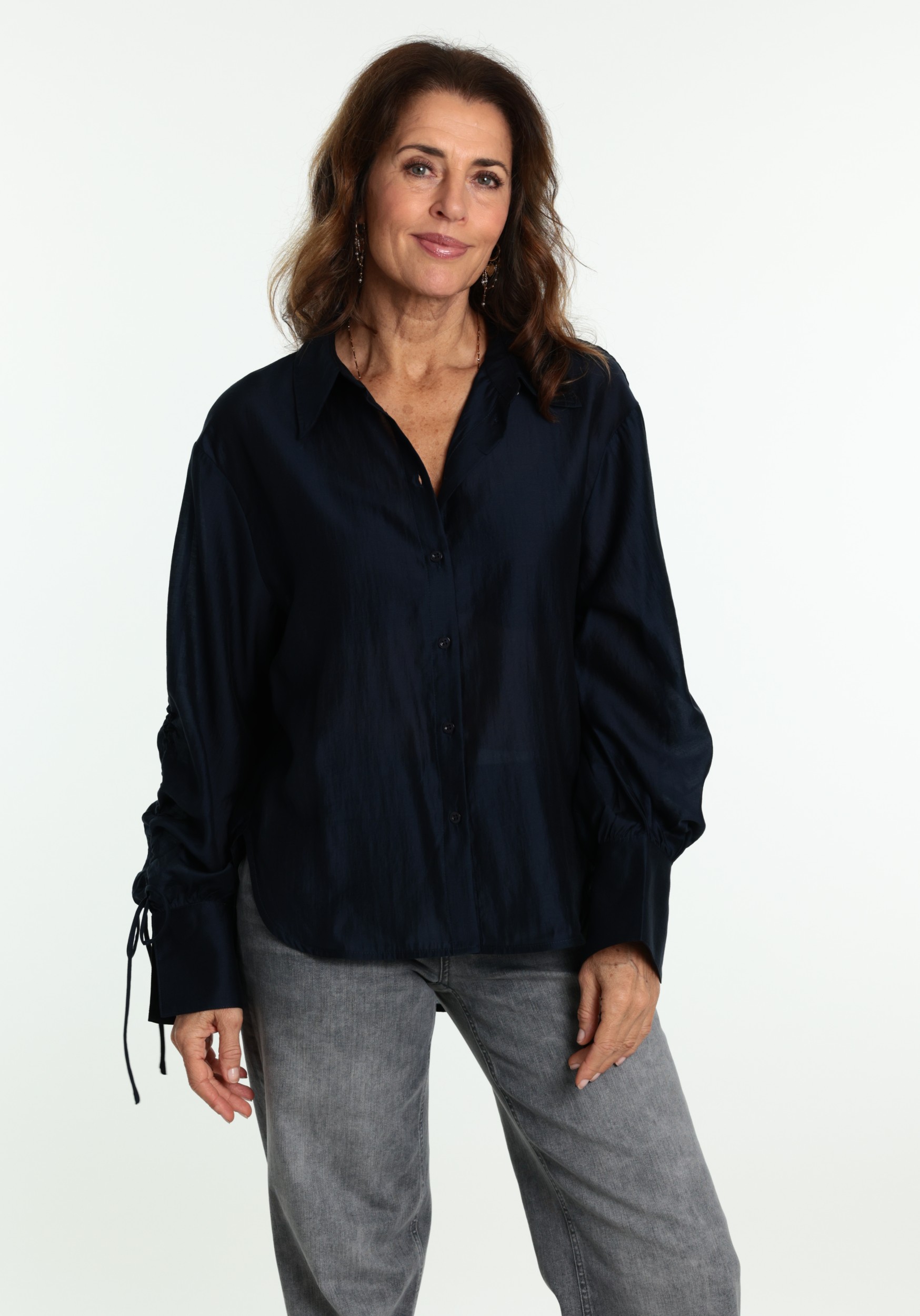 Aaiko BV Blouse MAREL LYO 512 Donker blauw