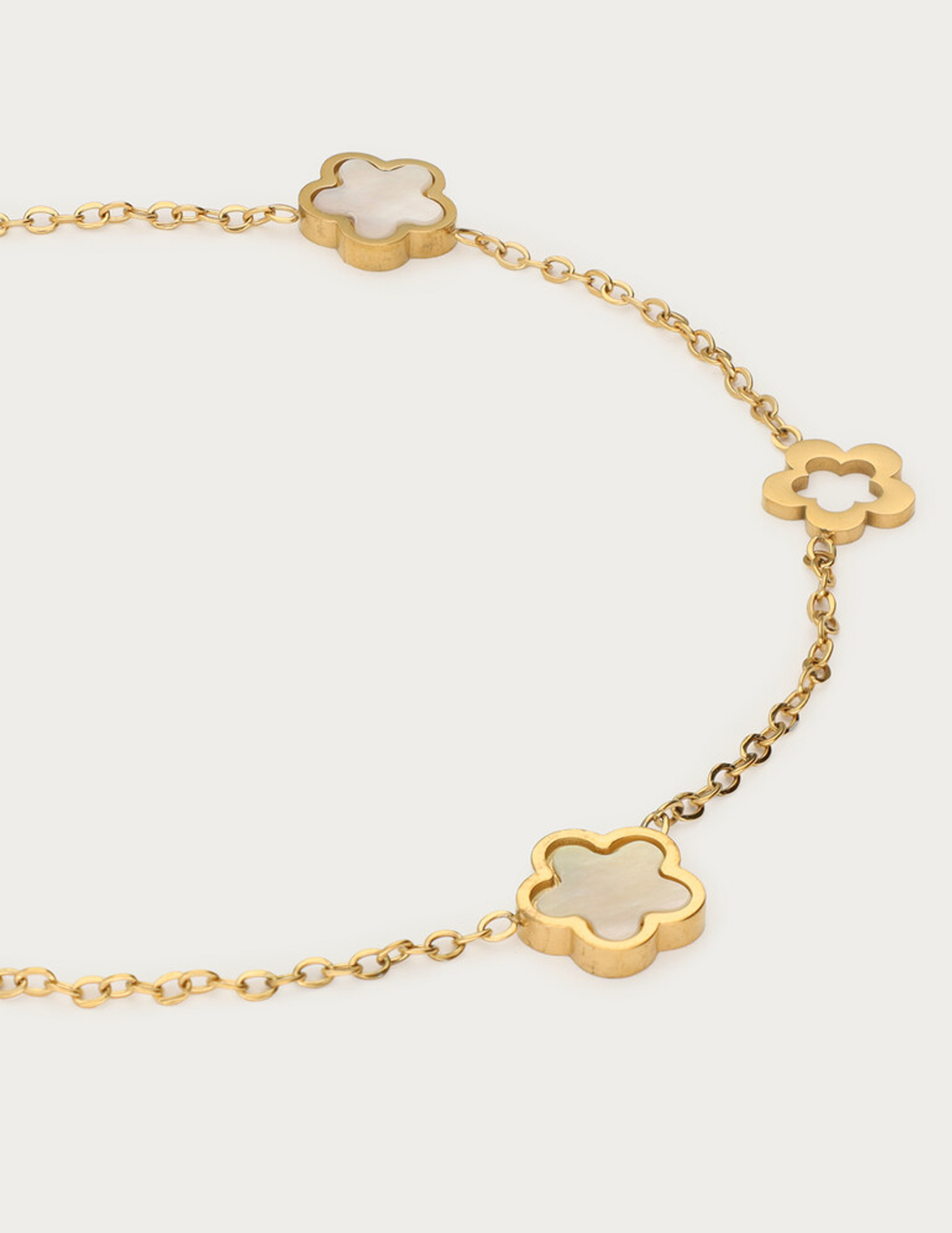 My Jewellery Enkelbandje met bloemen MJ12916 Goud