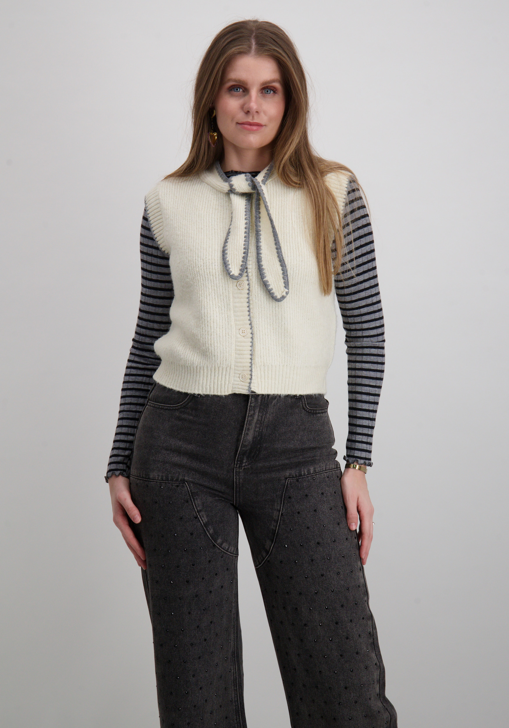 Vero moda Gilet Napoli 10341697 Ecru